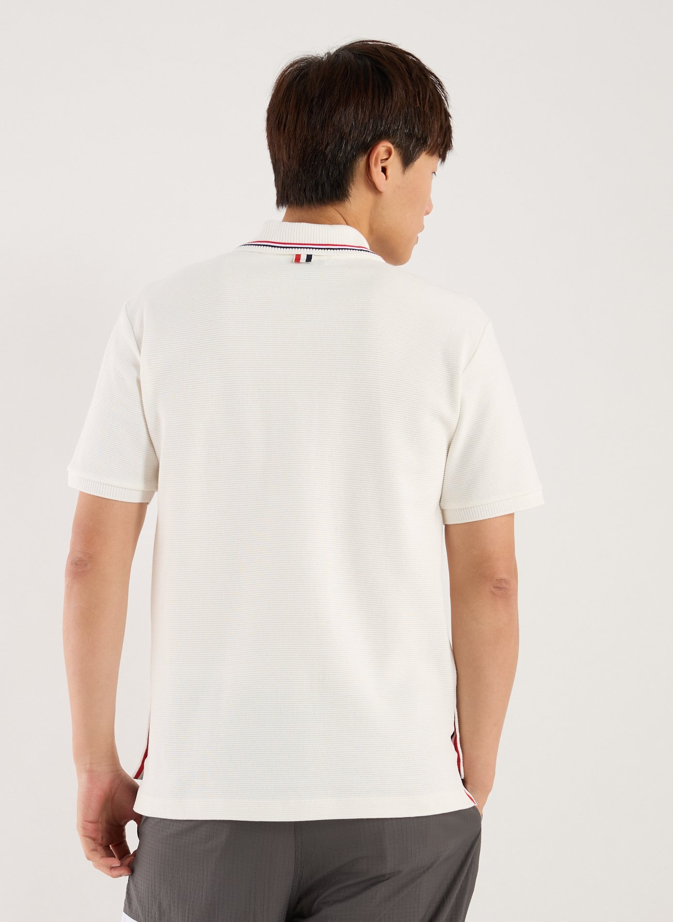  Cotton polo shirt  THOM BROWNE White