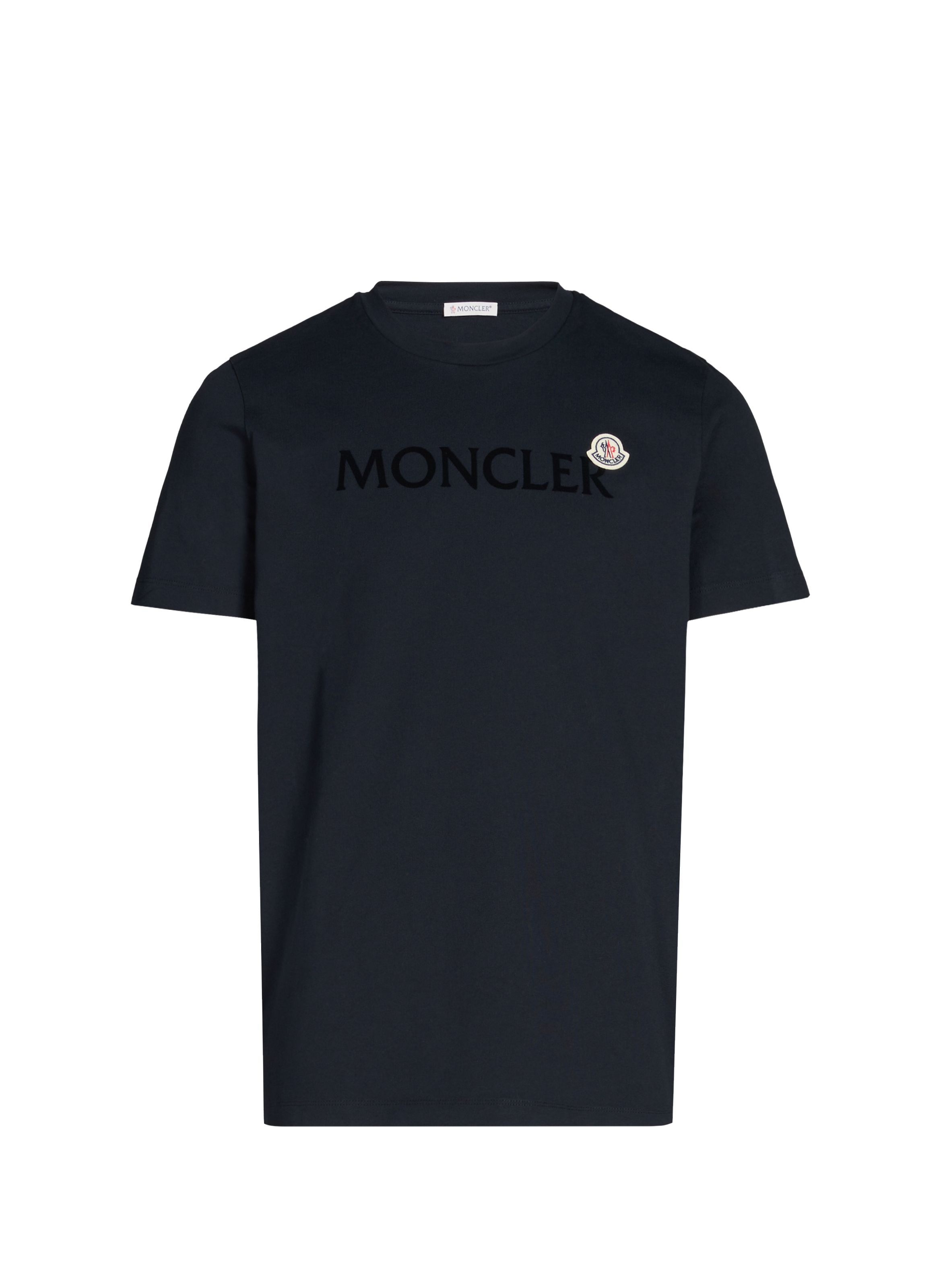 Cotton Logo T-shirt MONCLER Blue