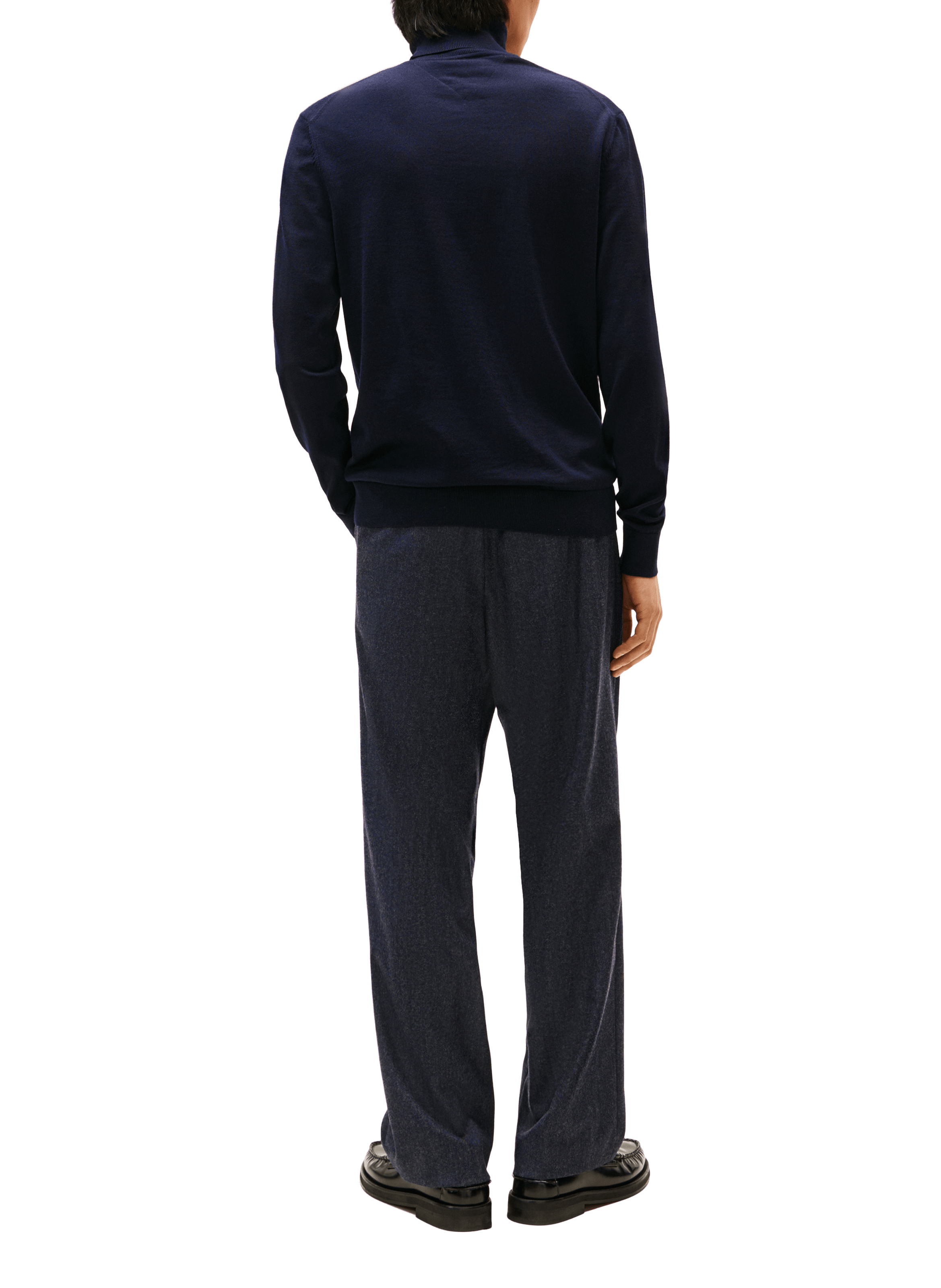 Roll-neck wool Jumper  Blue