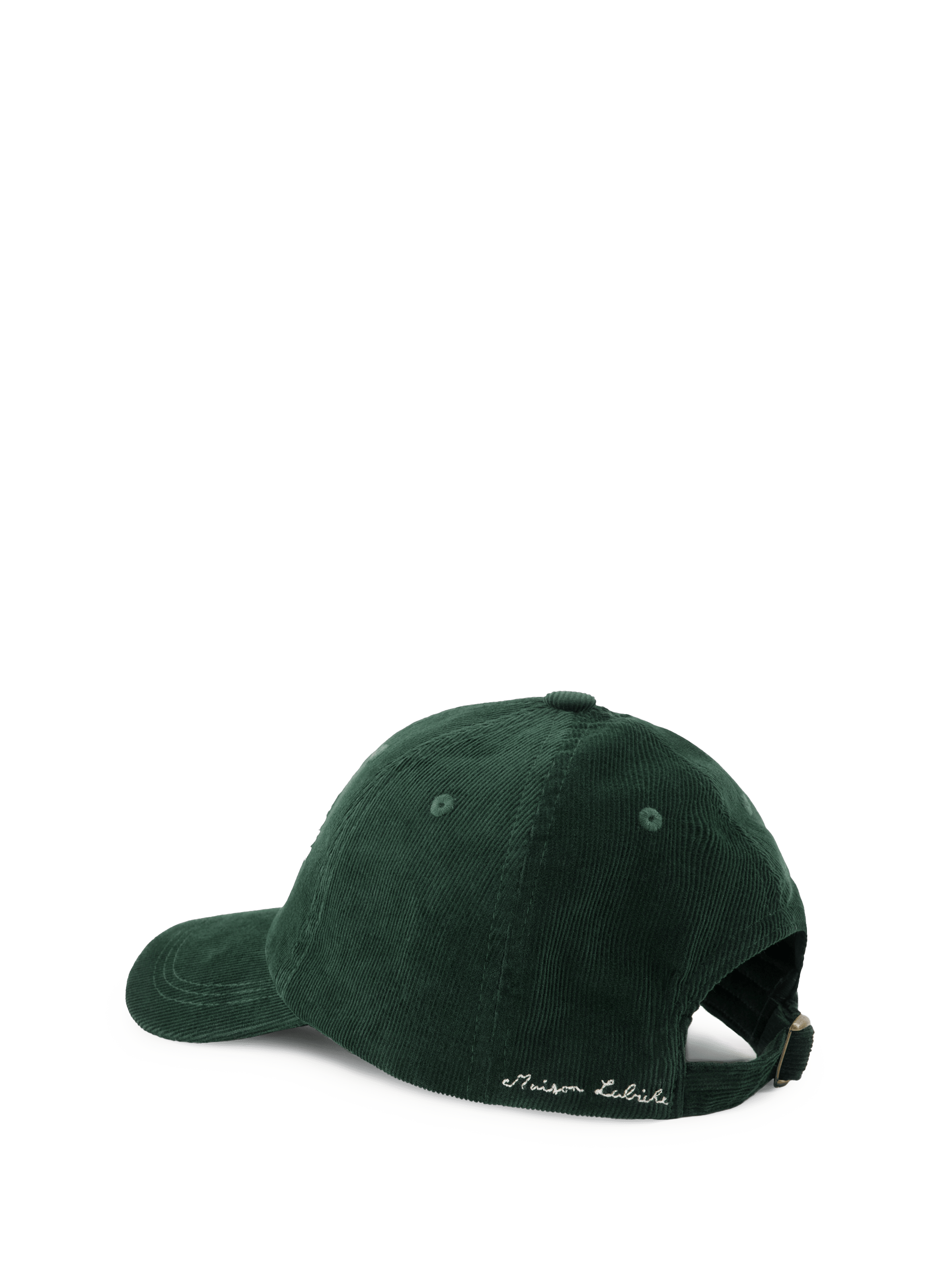 Corduroy baseball cap MAISON LABICHE Green