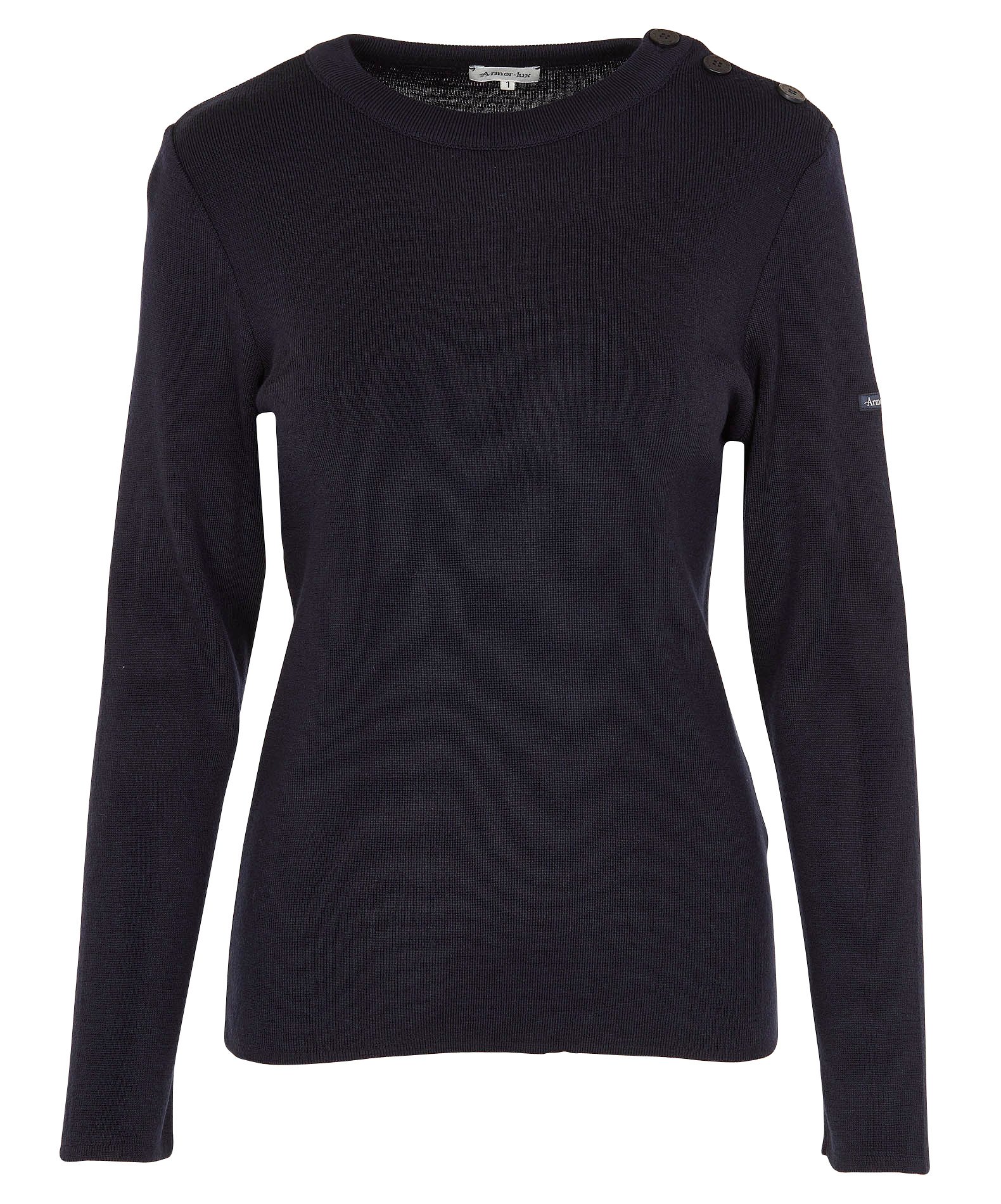 Pull col rond rayé en laine briac ARMOR-LUX Bleu