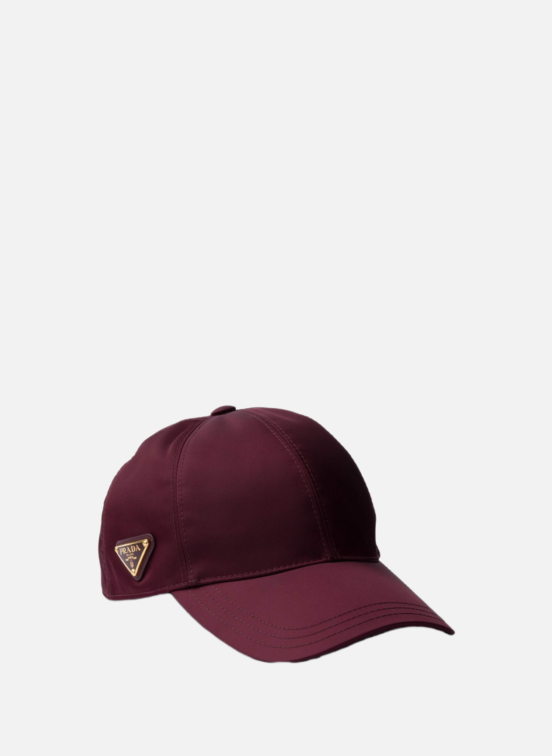 Casquette de baseball en re-nylon PRADA Rouge
