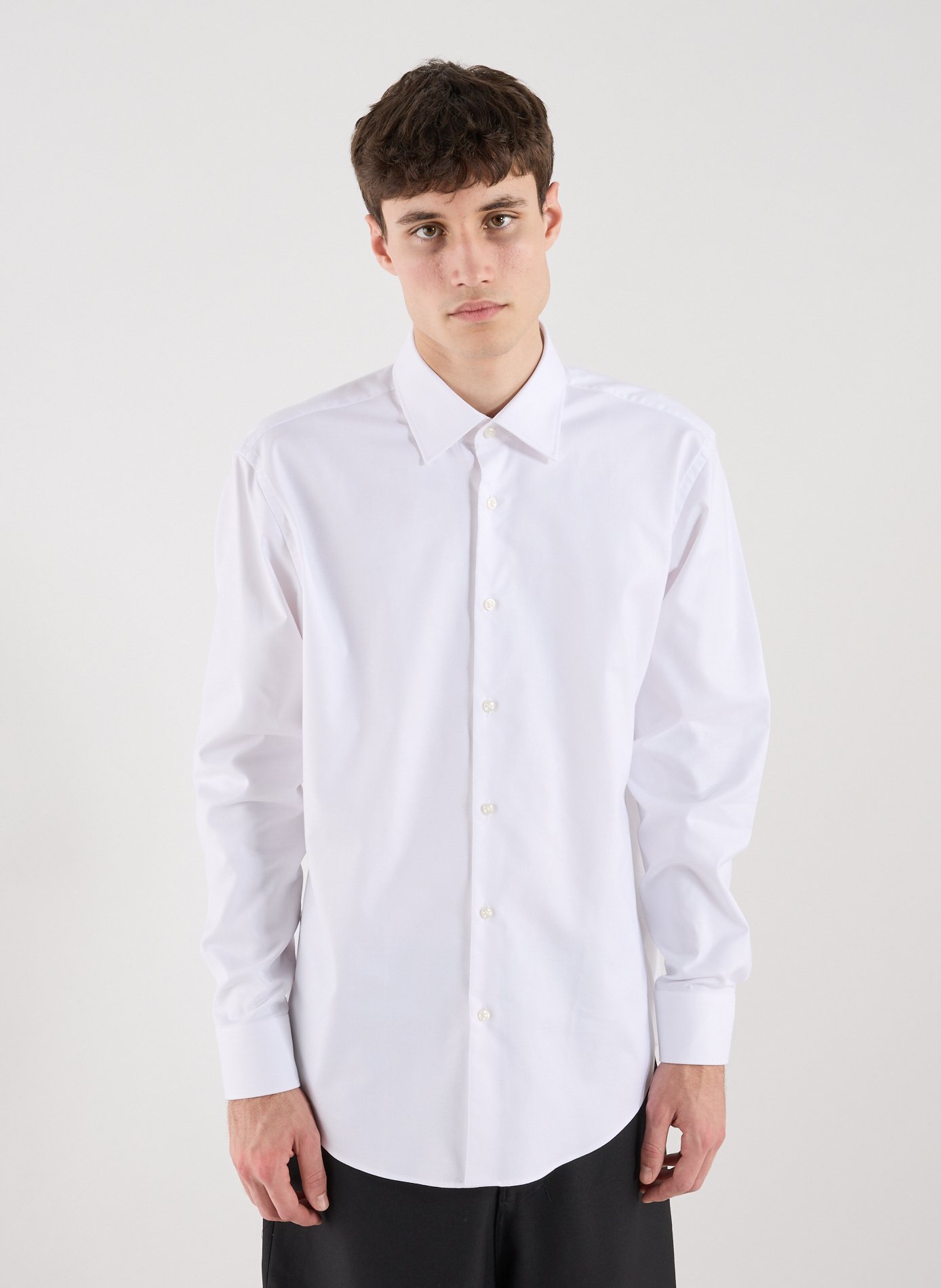 BOSS Chemise regular en coton mélangé Blanc