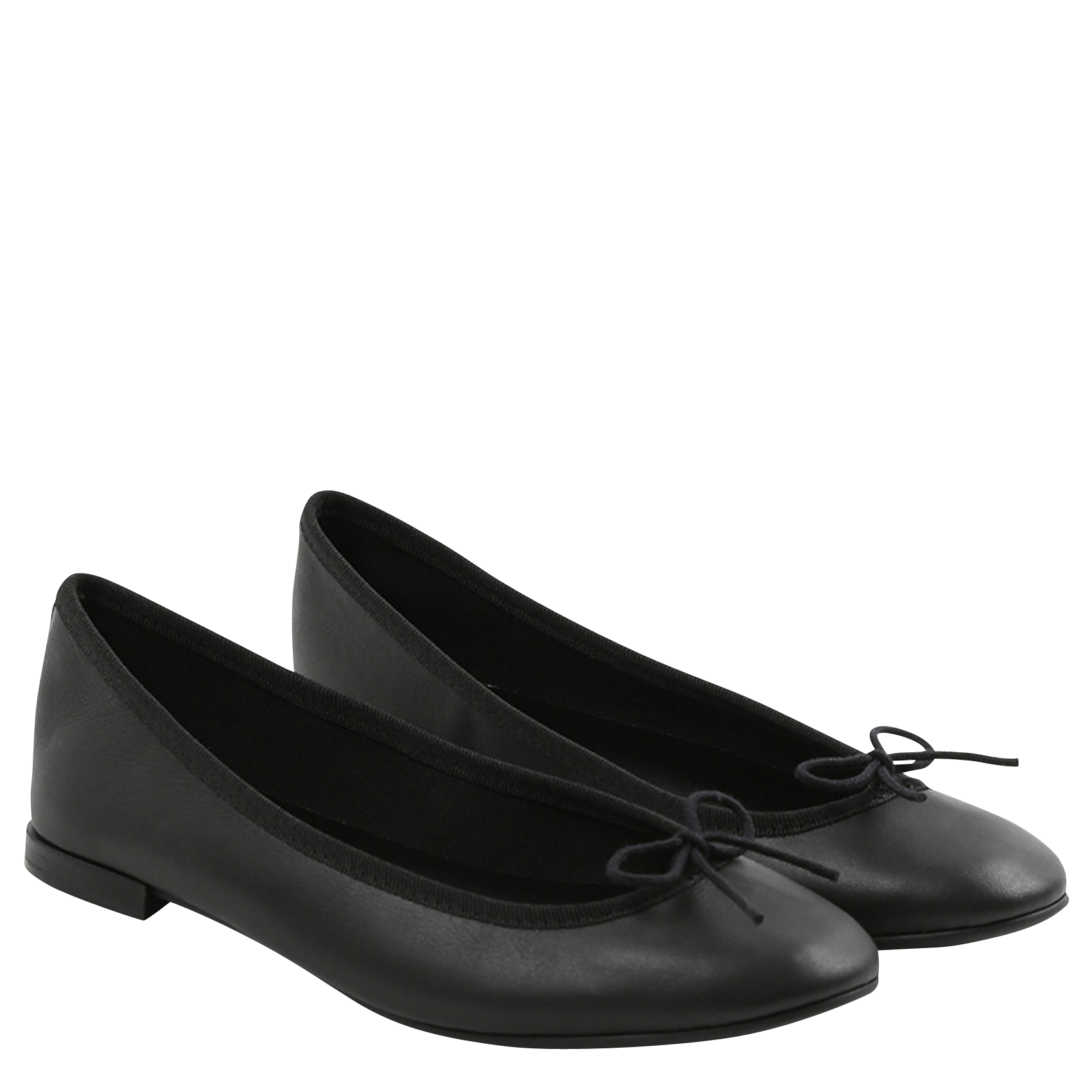 Ballerines en cuir cendrillon REPETTO Noir