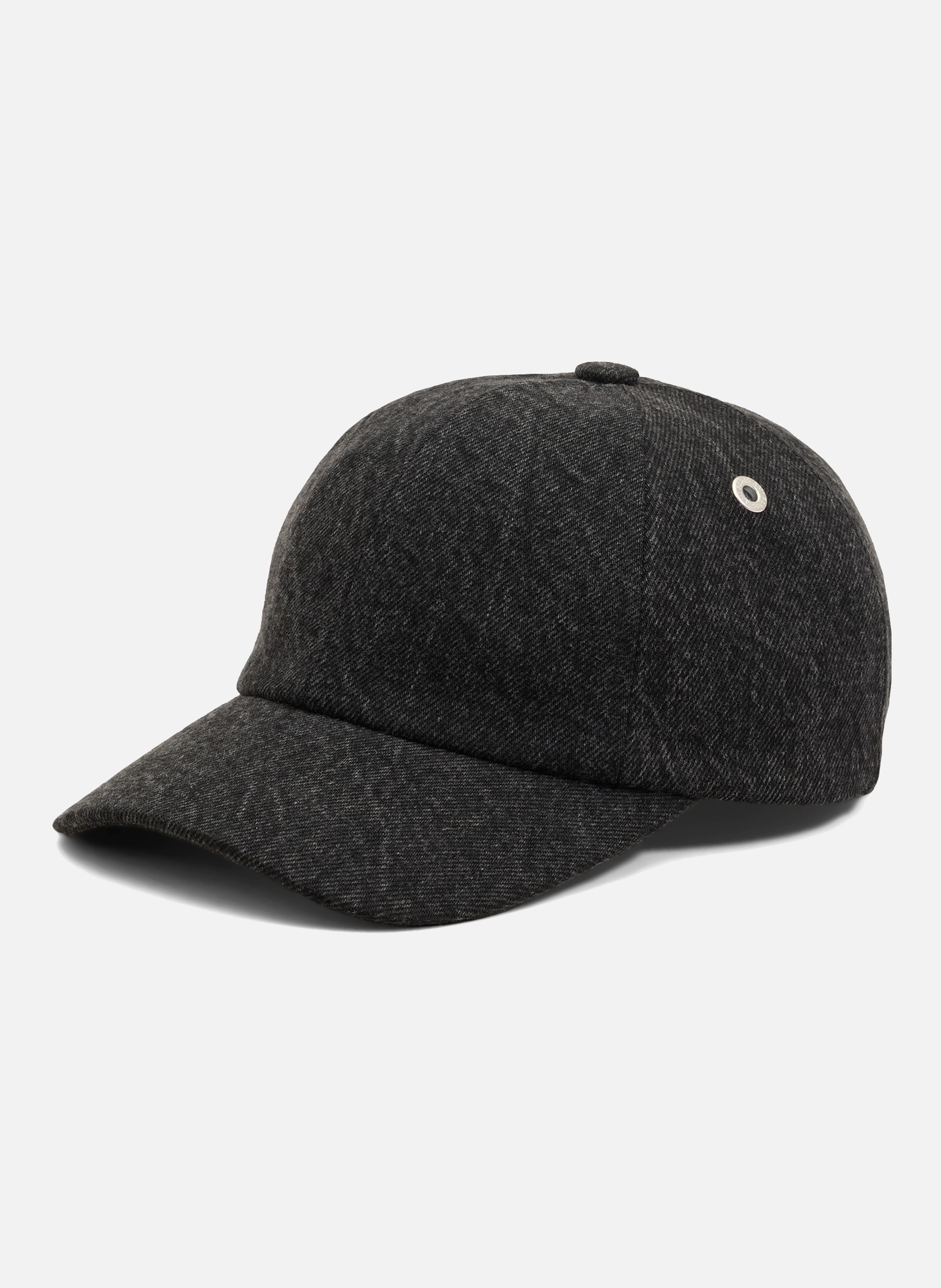 Casquette empiècement côté ami paris unisexe en denim AMI PARIS Noir