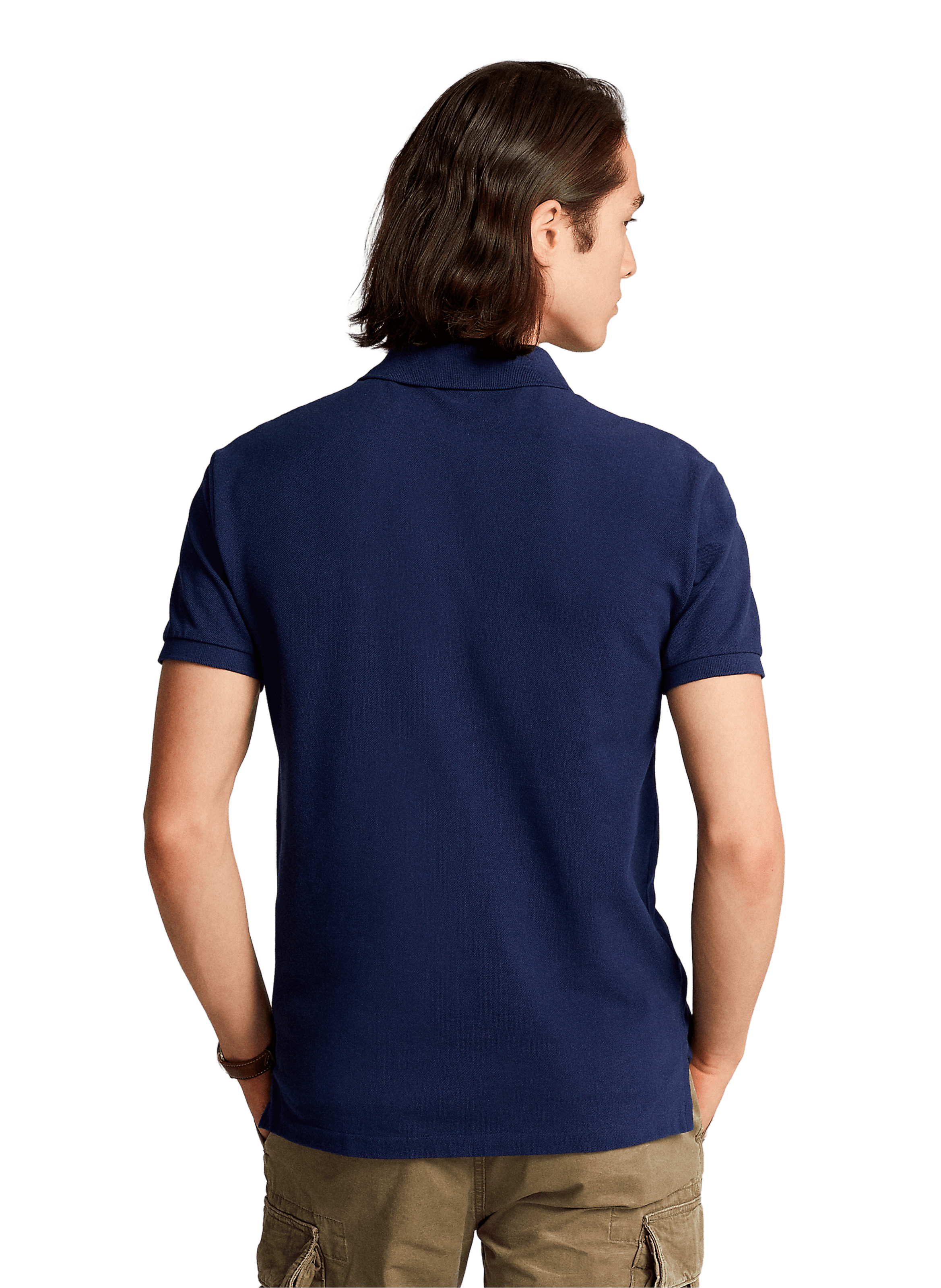 Slim-fit cotton piqué polo shirt  POLO RALPH LAUREN Blue
