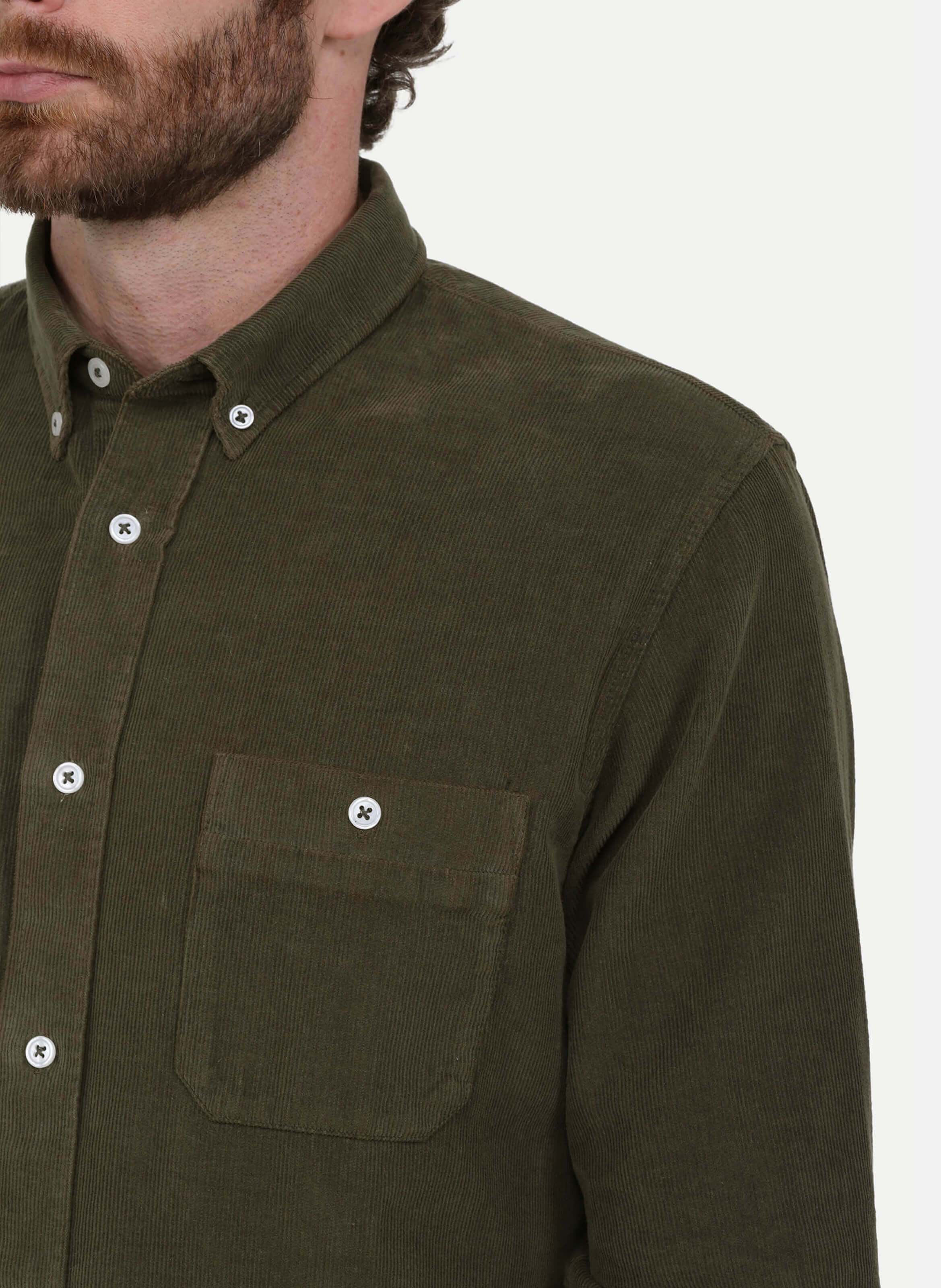 Chemise  en velours côtelé GILI'S Vert