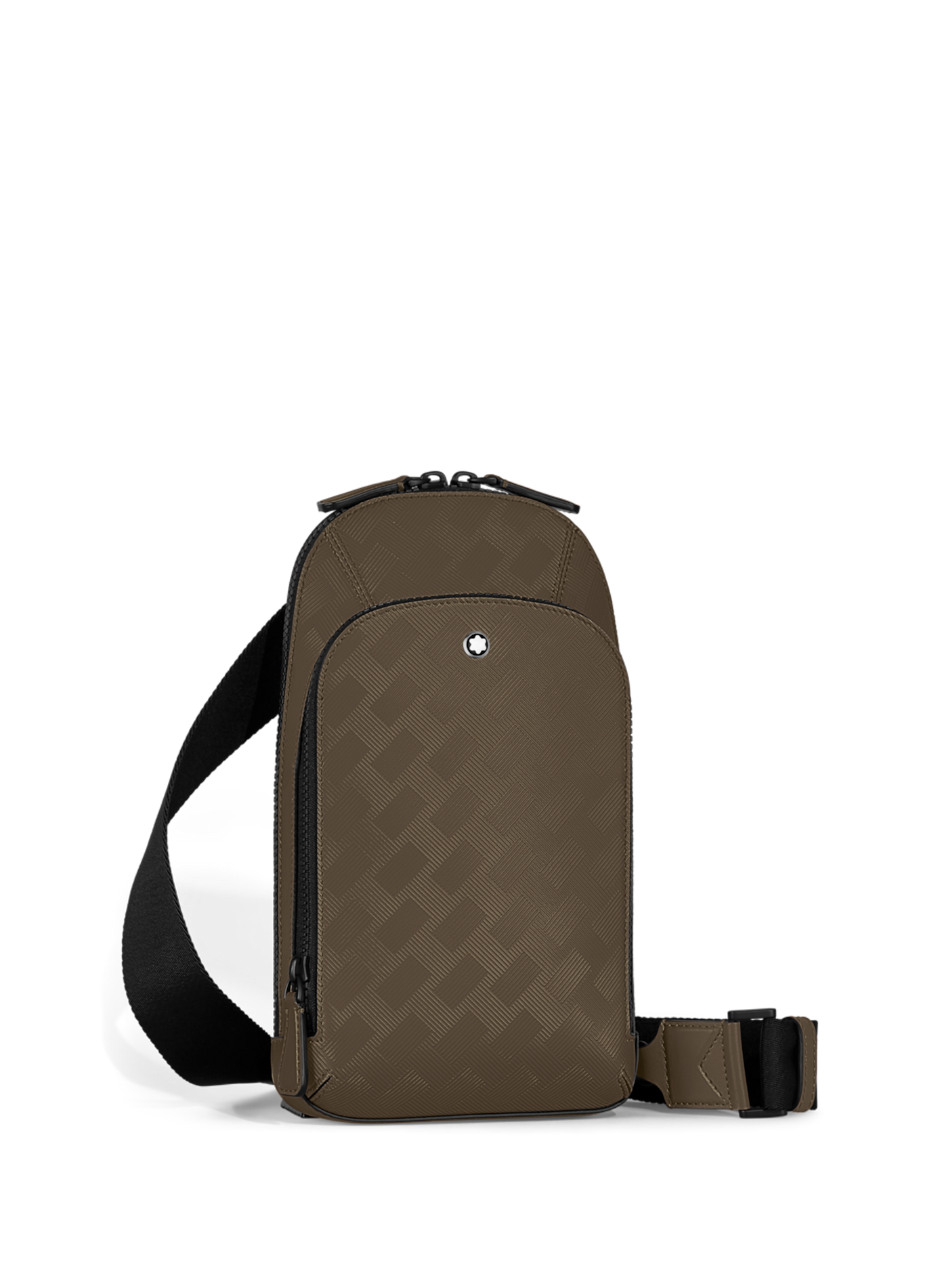 Sac on-body bandoulière en cuir MONTBLANC Marron