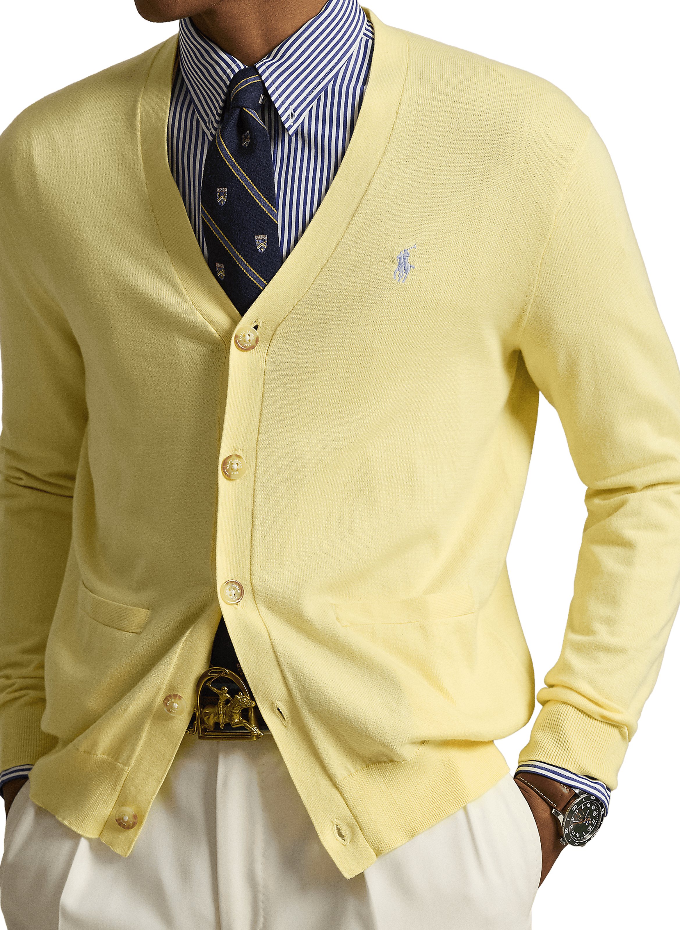 Cotton cardigan POLO RALPH LAUREN Yellow
