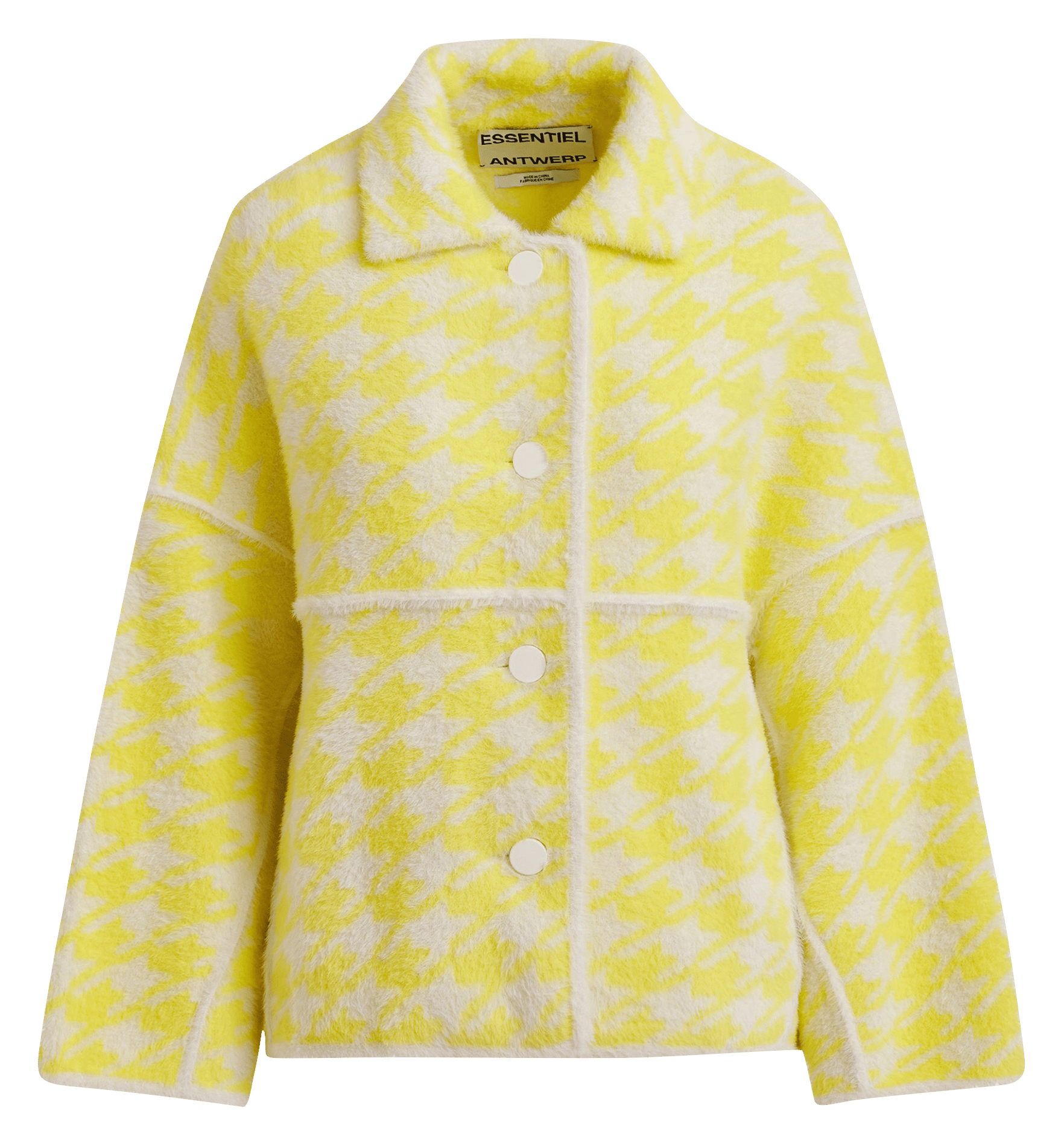 Veste droite col classique imprimé Joking ESSENTIEL ANTWERP Jaune