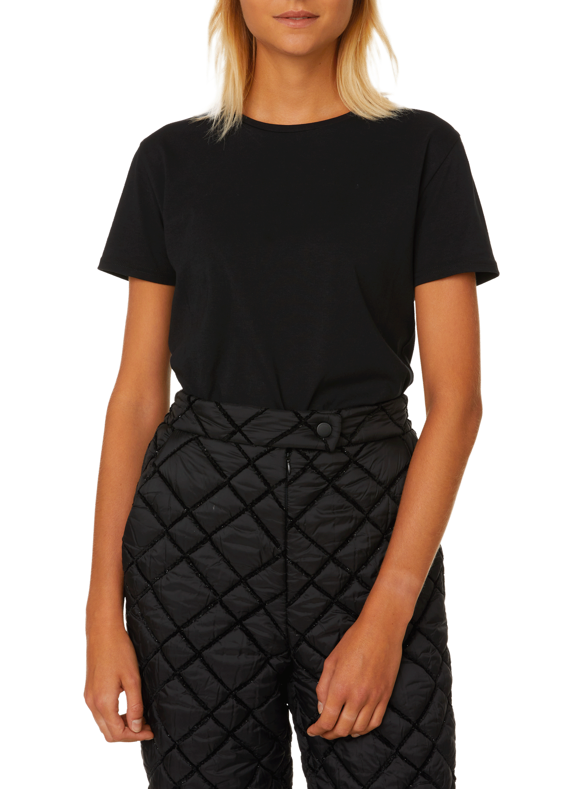 T-shirt Eqla col rond en coton SAISON 1865 Noir