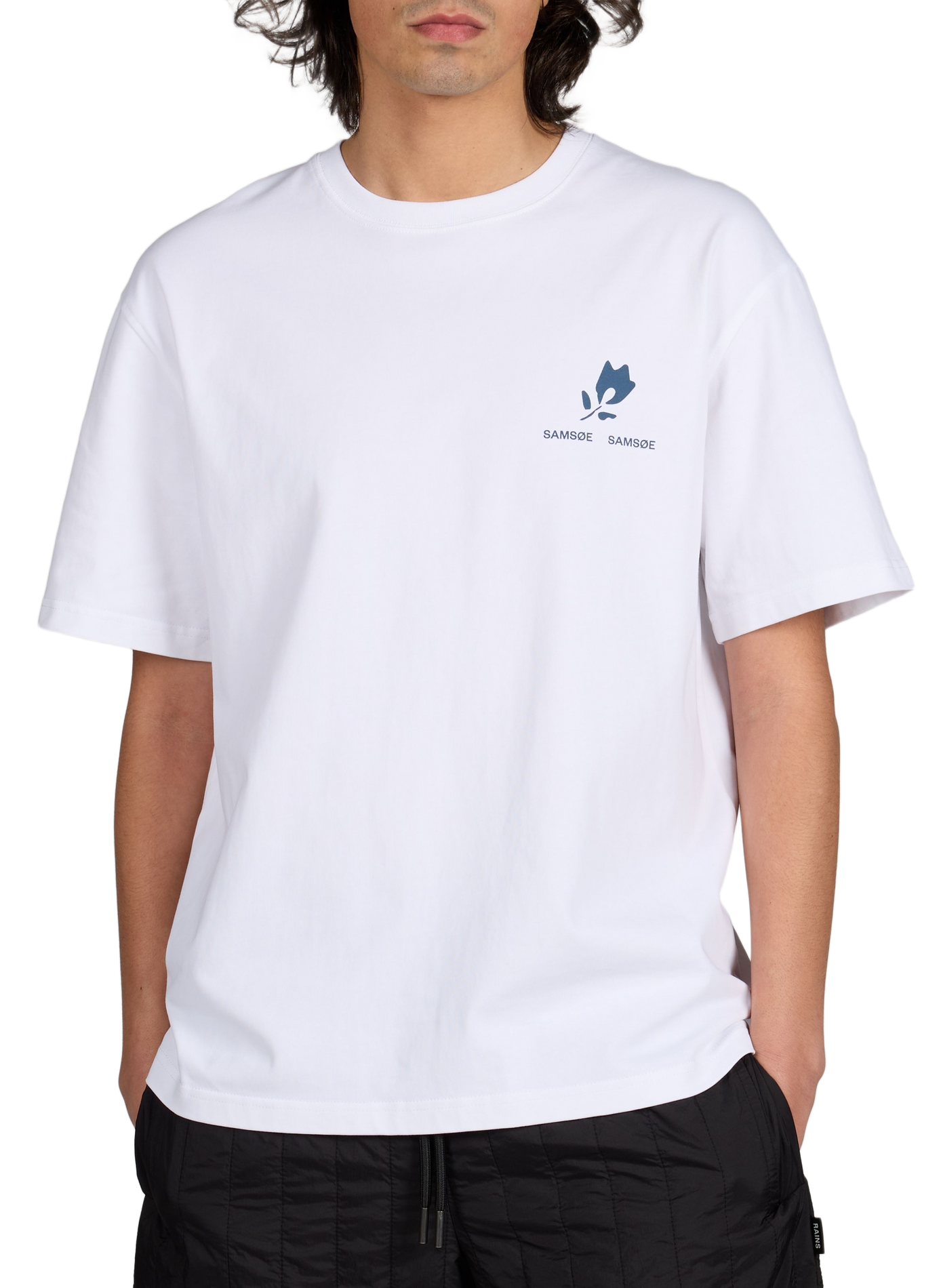 T-shirt imprimé en coton organique SAMSOE SAMSOE Bleu