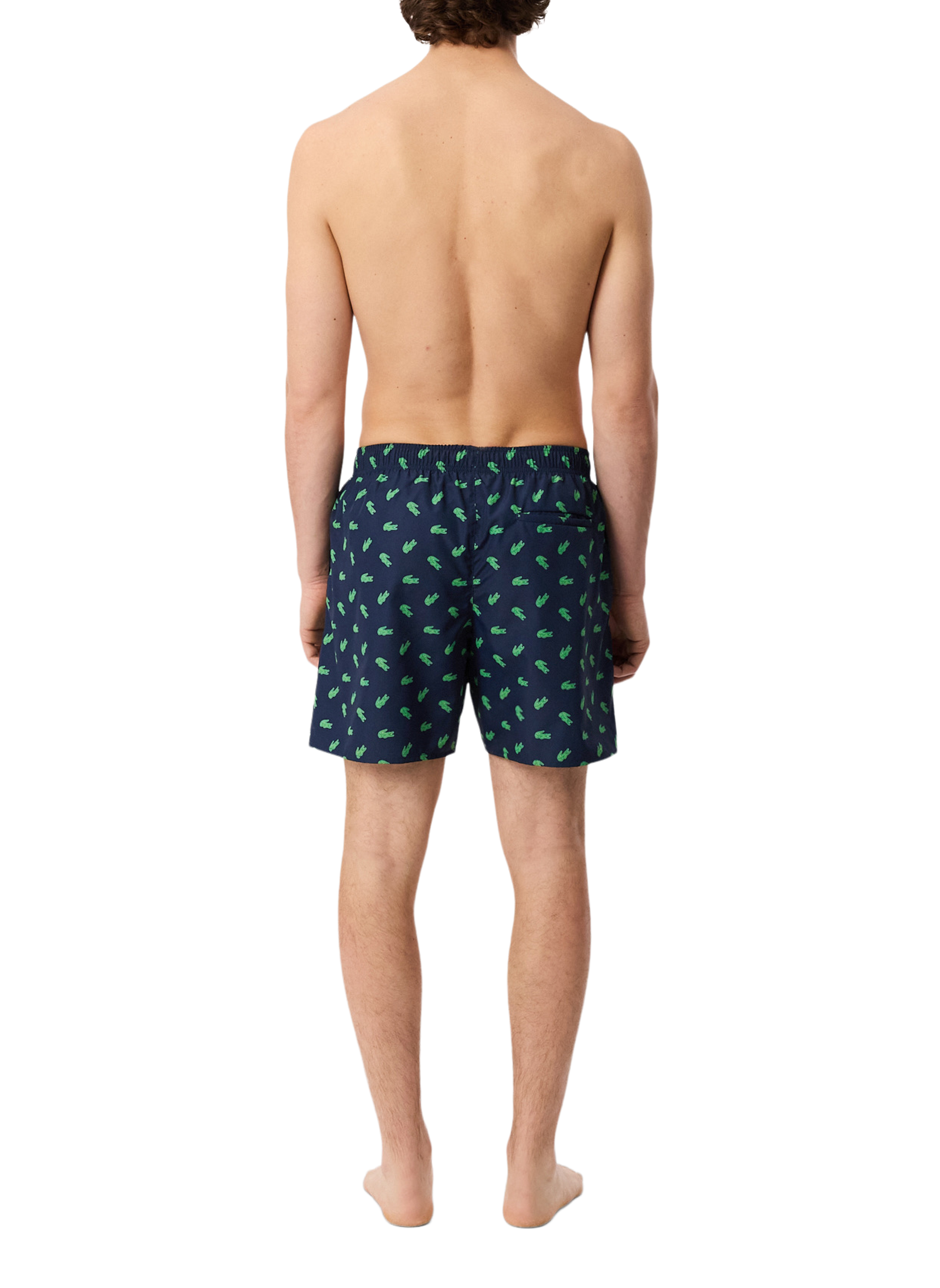 Short de bain mi-long imprimé crocodile LACOSTE Bleu