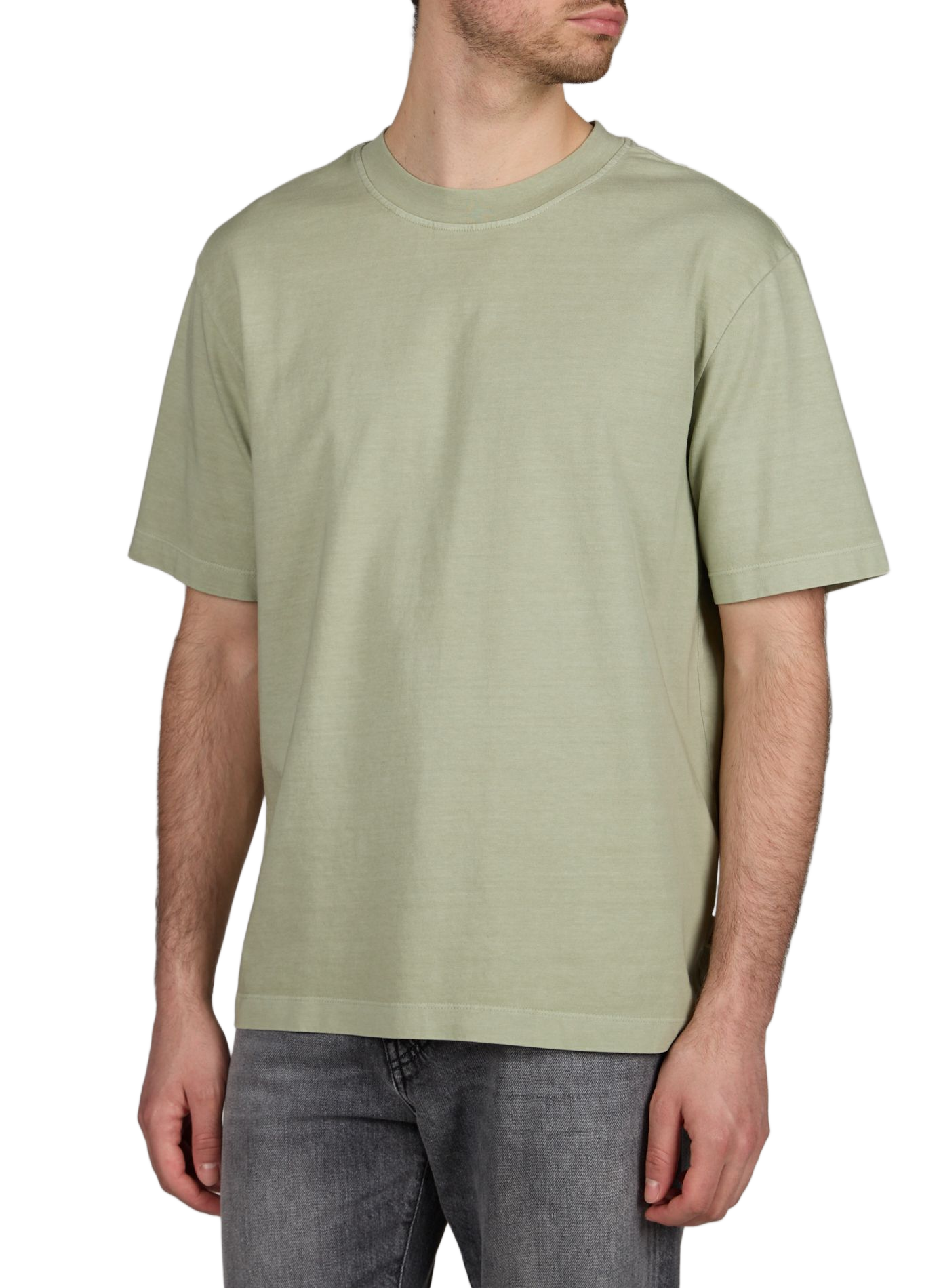 T-shirt droit manches courtes en coton MINIMUM Vert