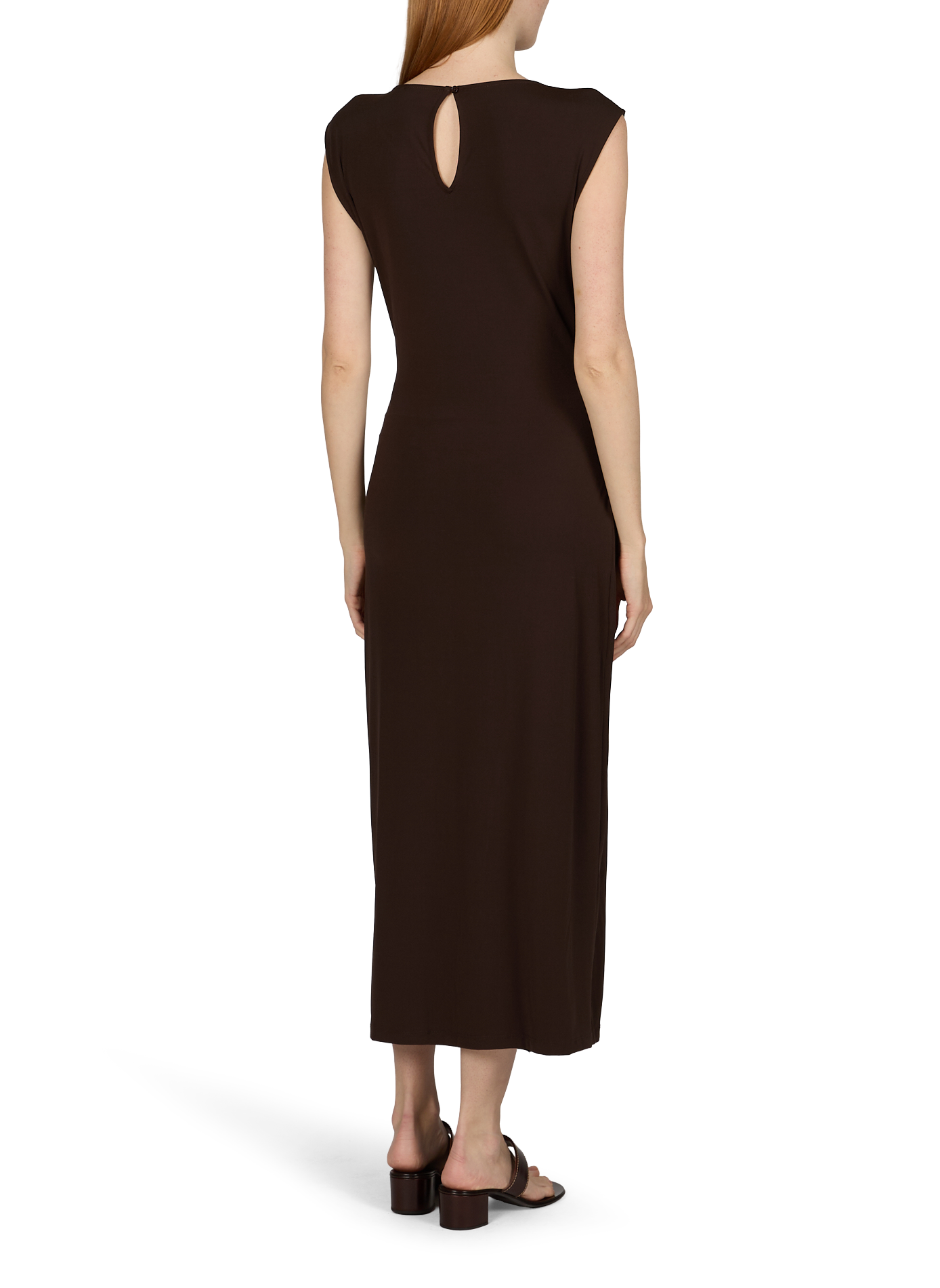 Sleeveless Midi Dress with Round Neck VILA Black