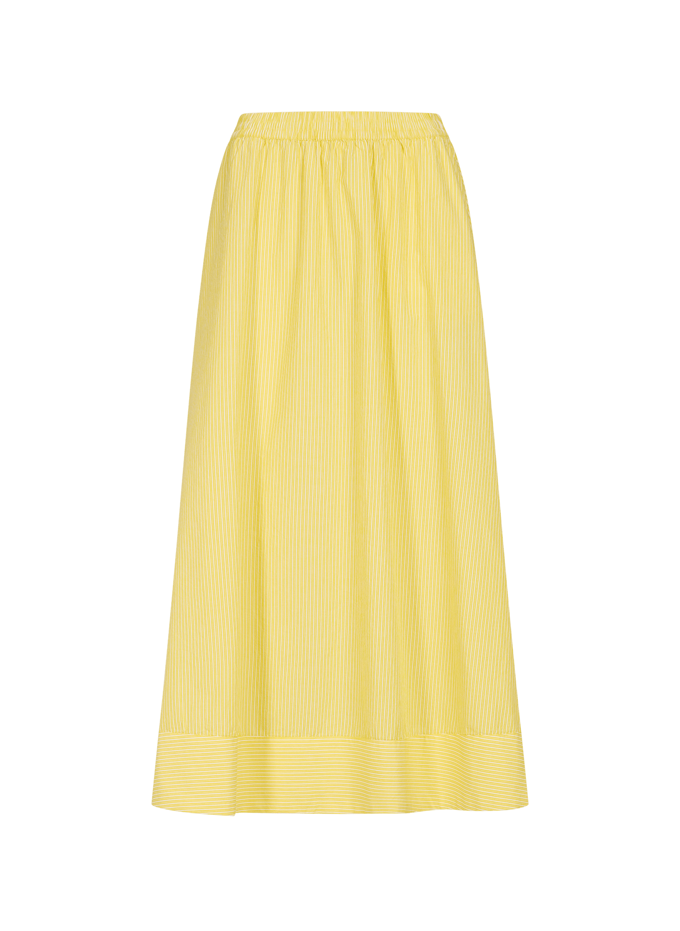 Flared Striped Cotton Skirt ROUGE EDIT Yellow