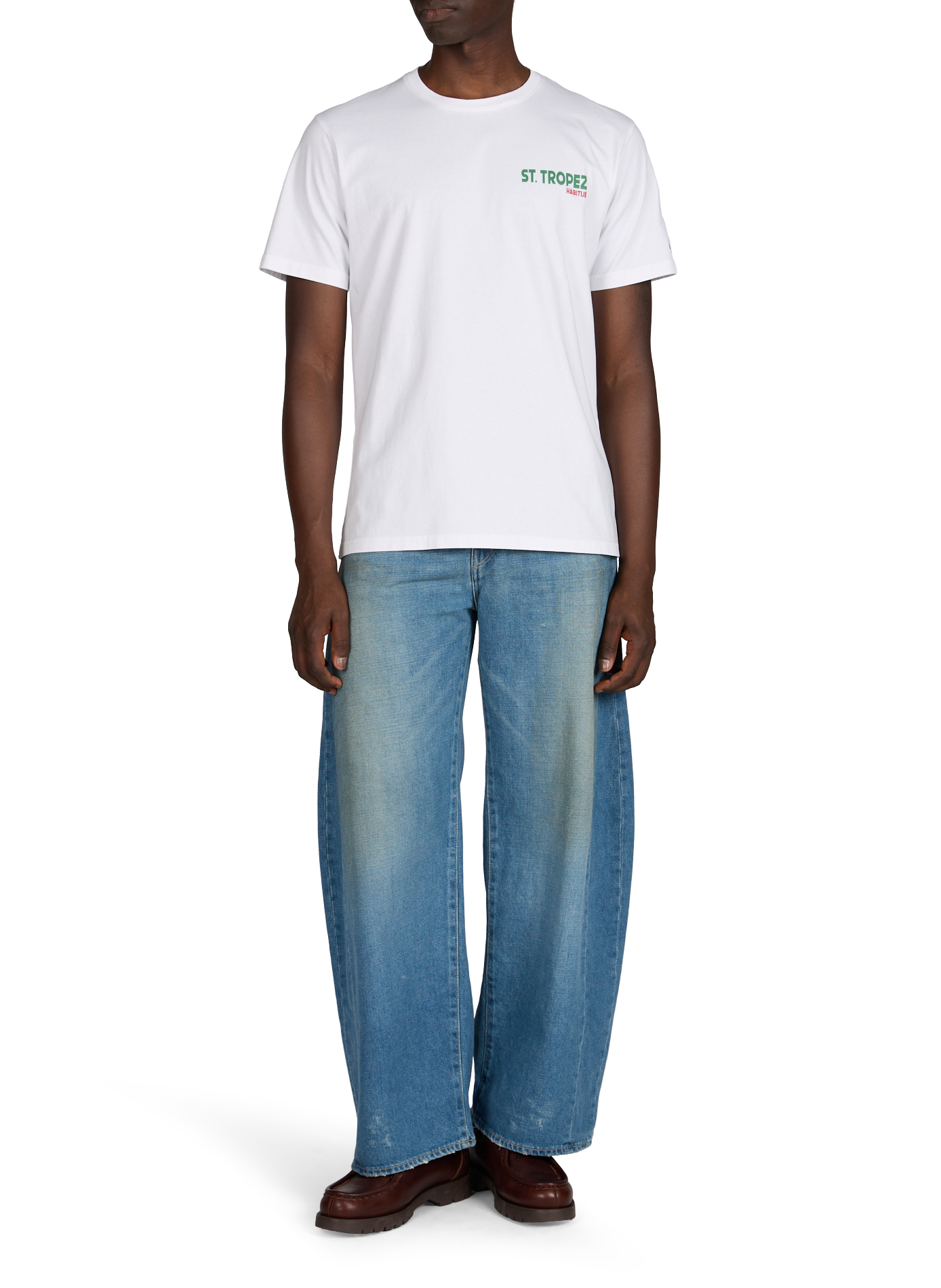 Camiseta recta de algodón MC2 SAINT BARTH Blanco