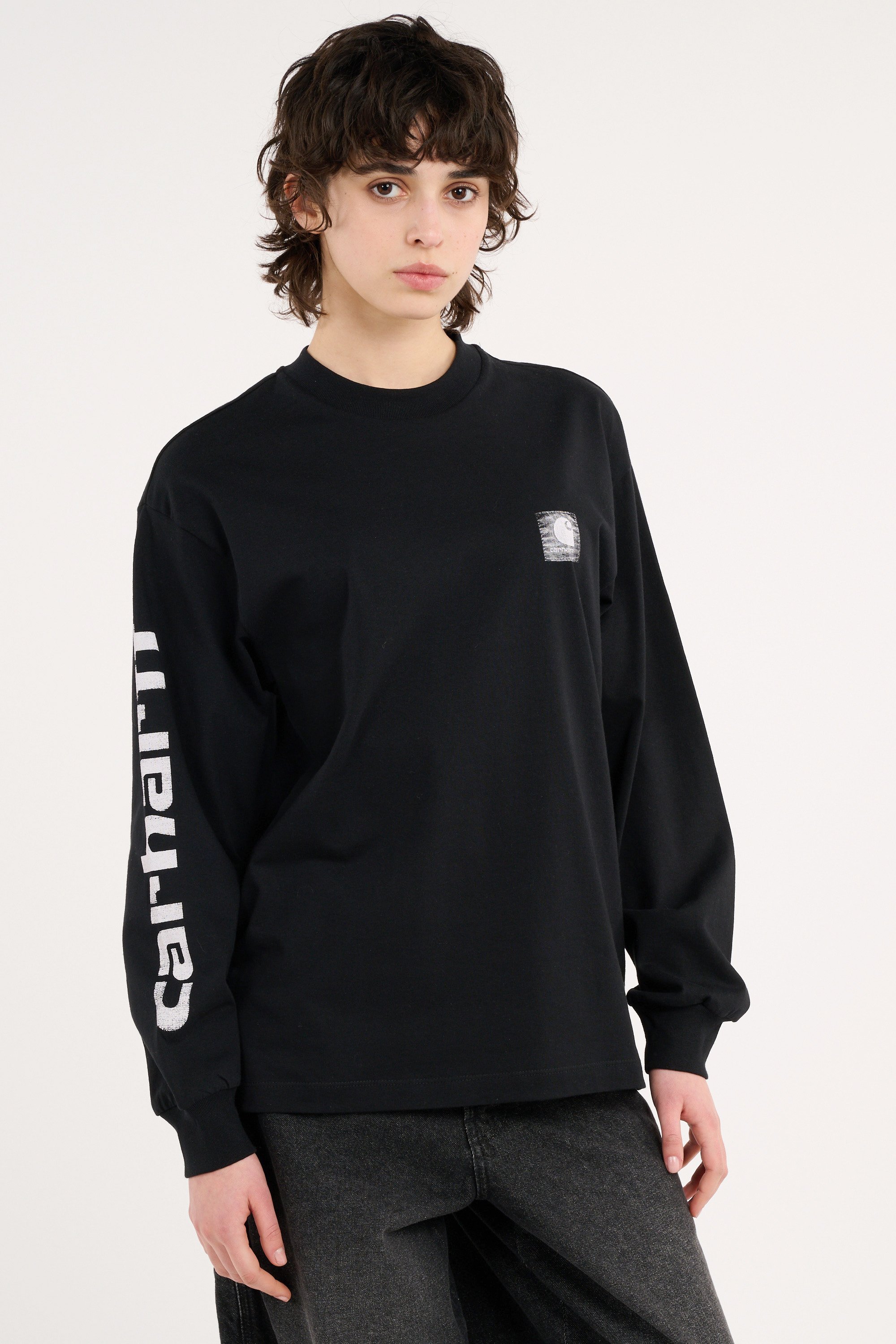 T-shirt w' l/s archive script t-shirt CARHARTT WIP Noir