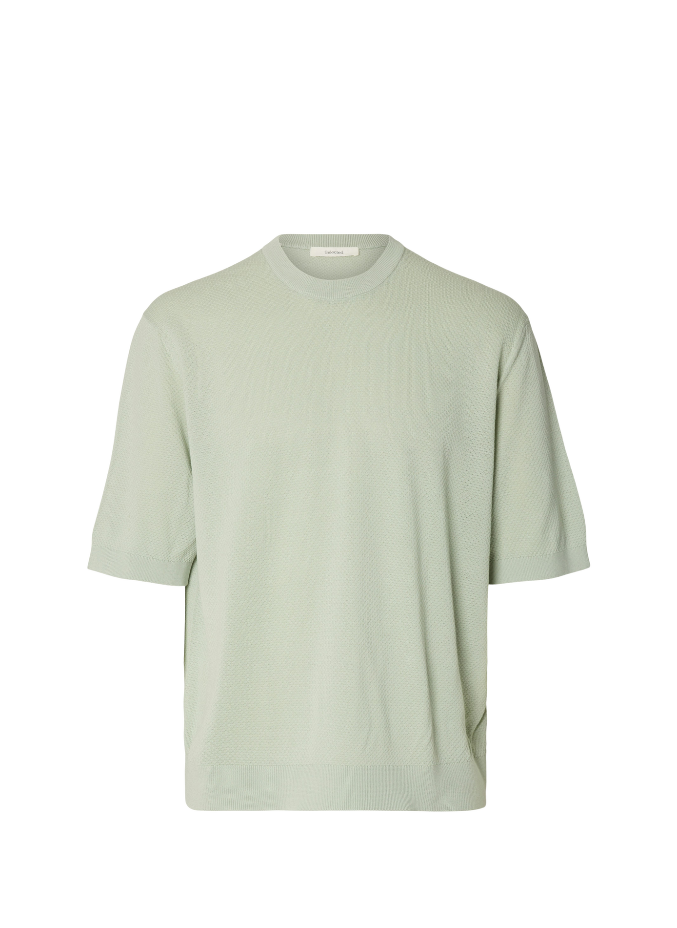 Short sleeve cotton polo shirt SELECTED Green