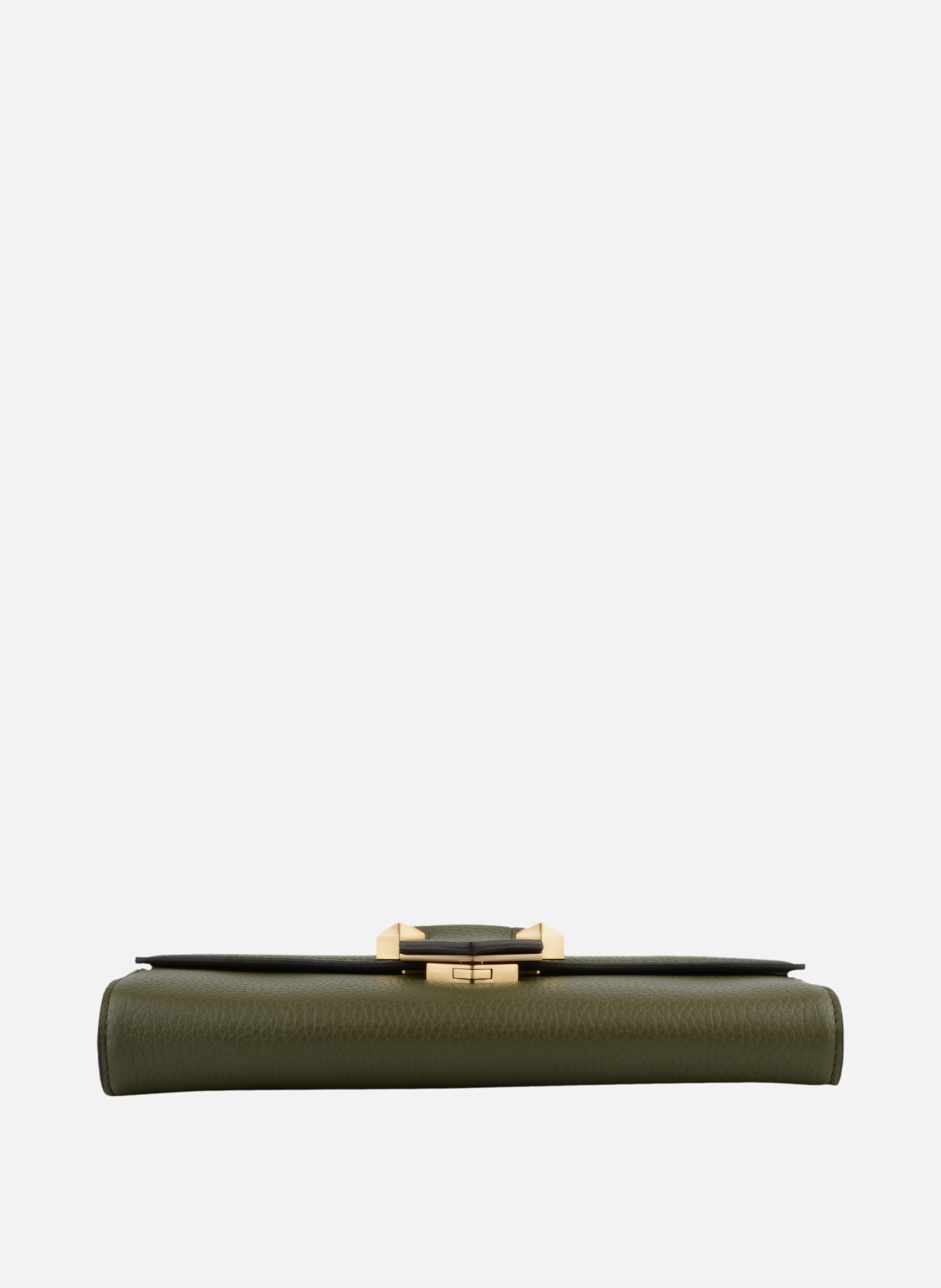 Sèvres | sac besace gm en cuir de vachette POURCHET Kaki