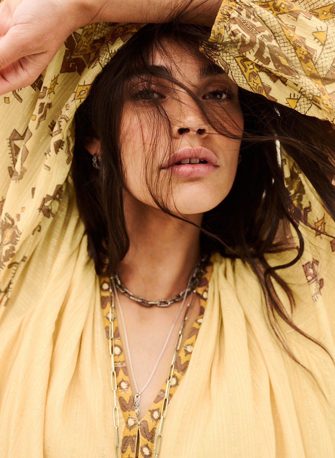 Robe courte imprimée zola BA&SH Jaune