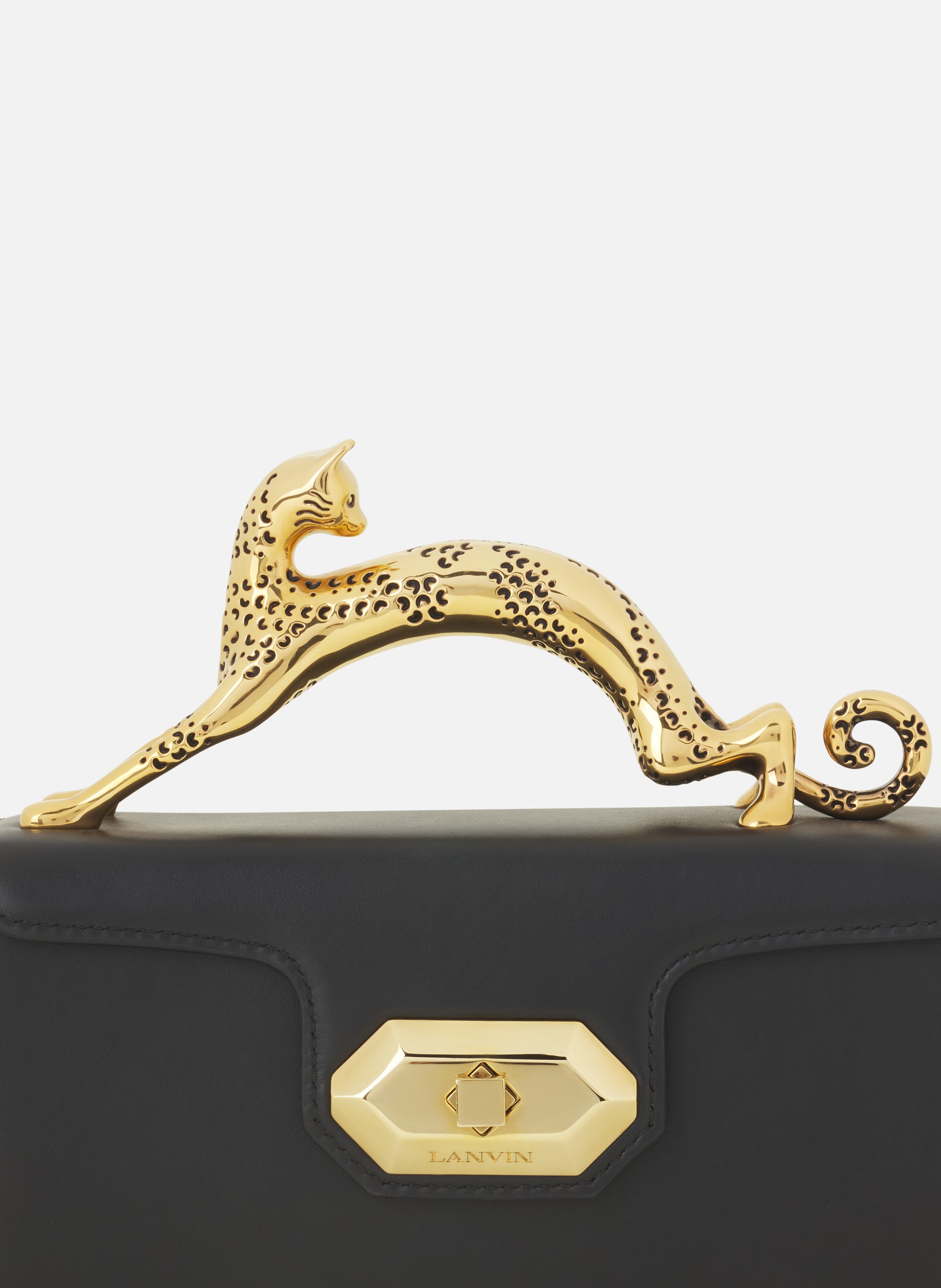 Sac pencil cat nano en cuir LANVIN Noir