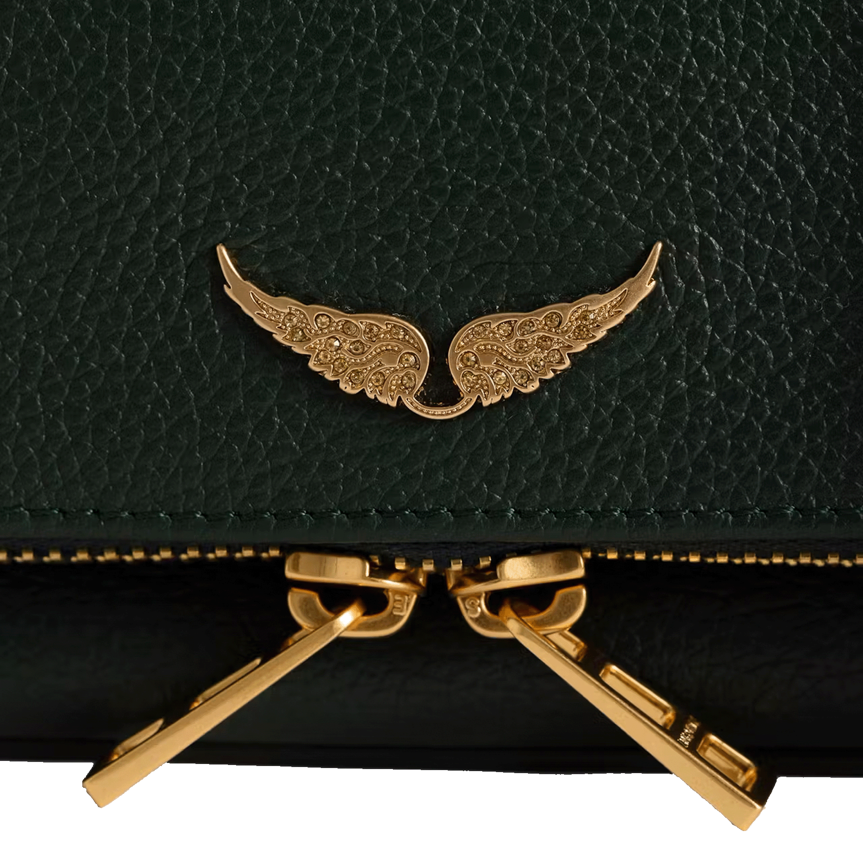 Pochette à rabat bandoulière en cuir rock mini ZADIG&VOLTAIRE Vert