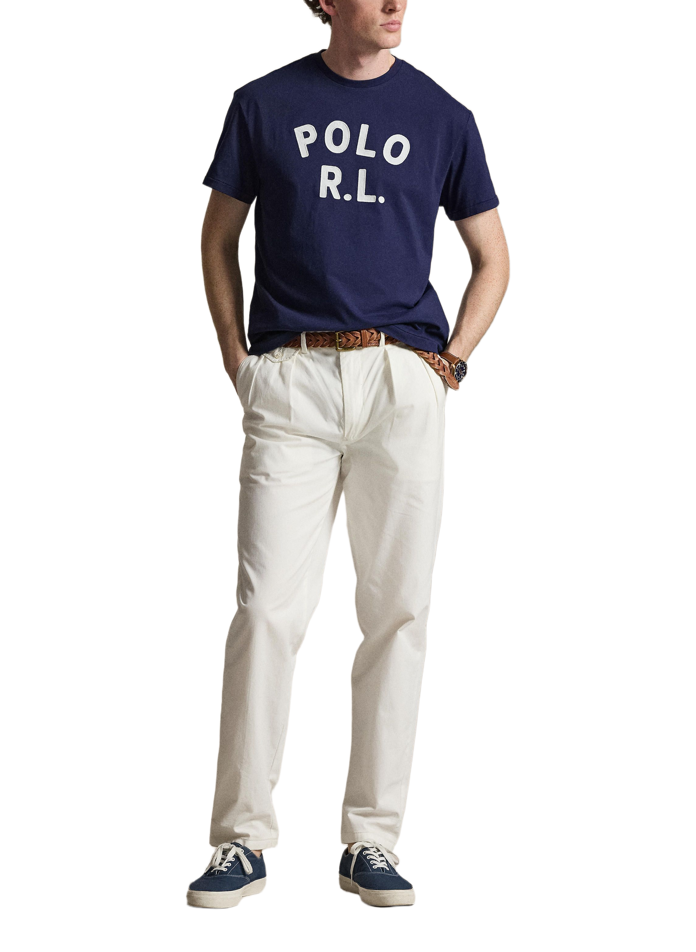 T-shirt imprimé en coton POLO RALPH LAUREN Bleu