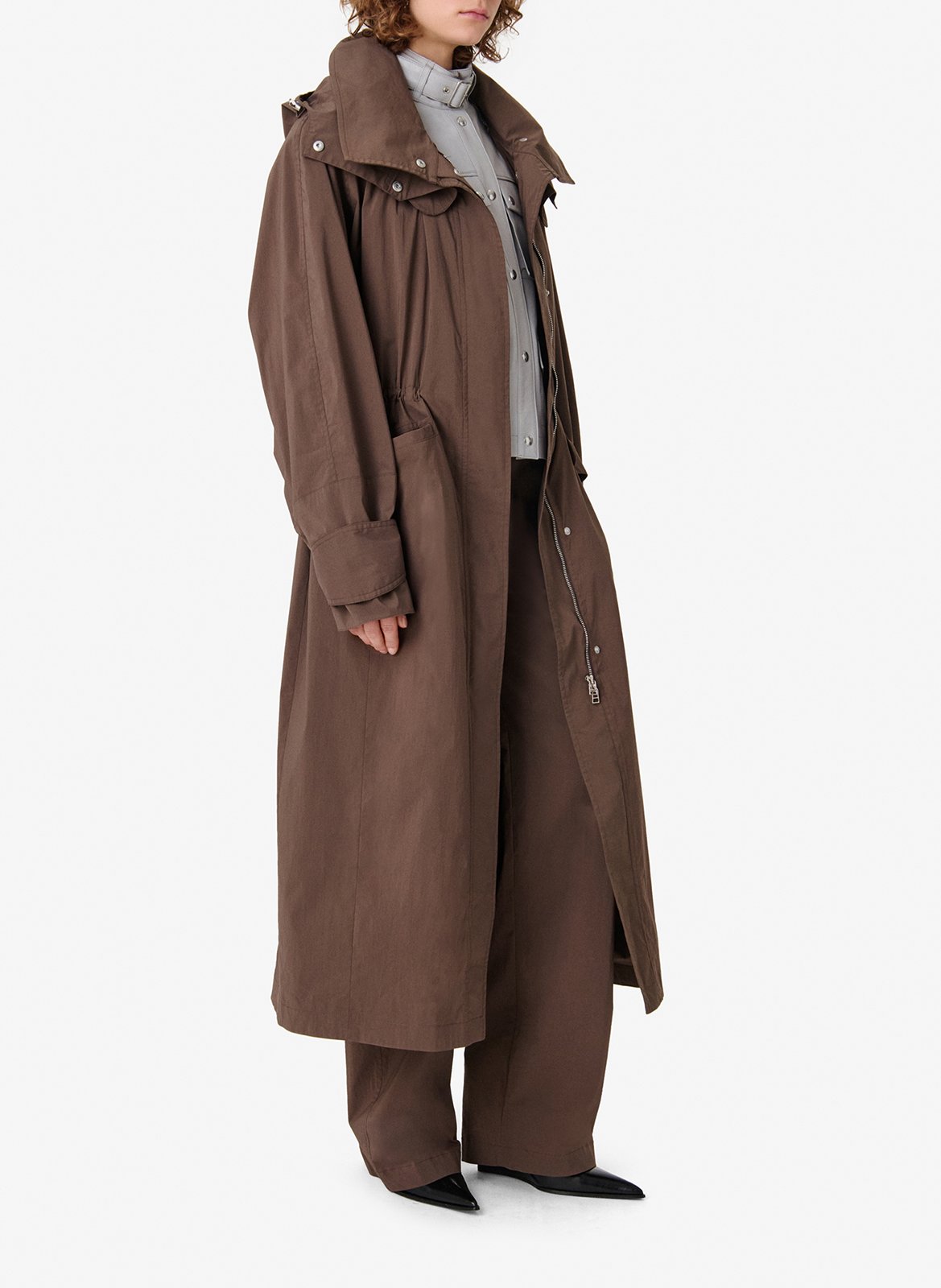 Manteau long ample à capuche enyla IRO Marron