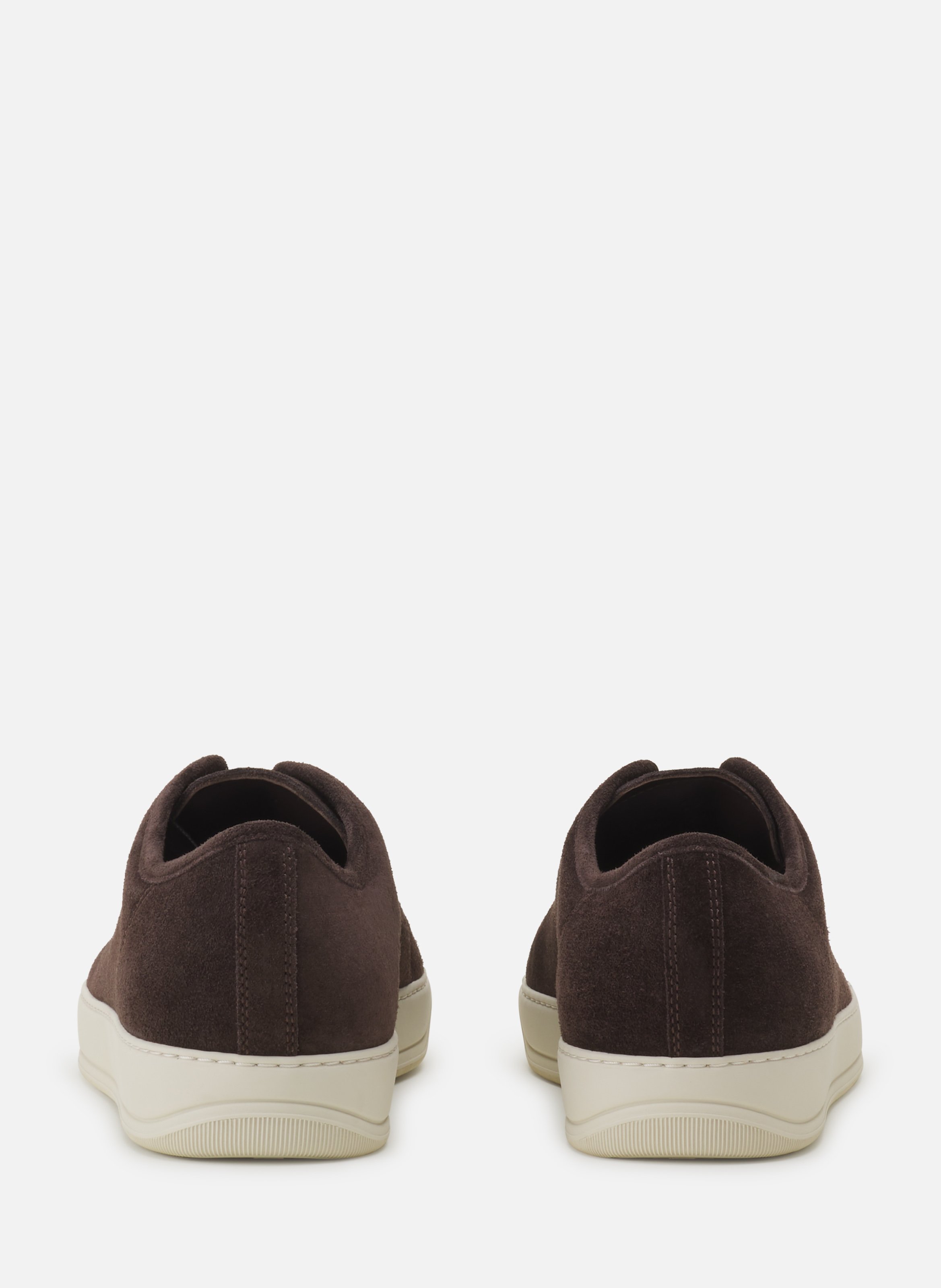 Sneakers dbb1 en suede et cuir vernis LANVIN Marron