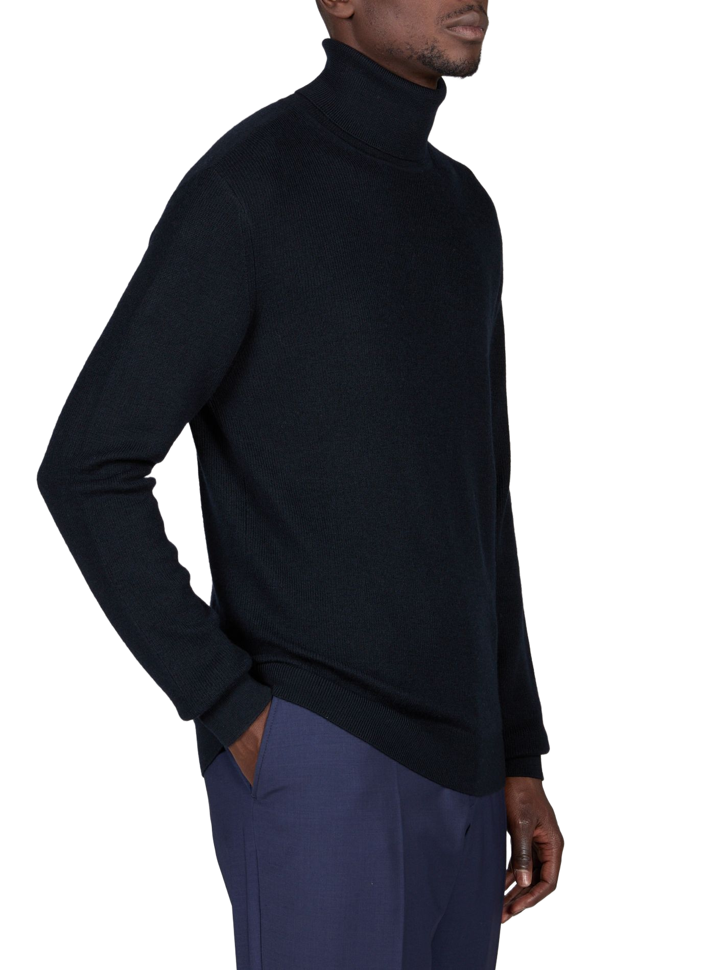 Pullover mit Polokragen aus Wolle EMPORIO ARMANI Blau
