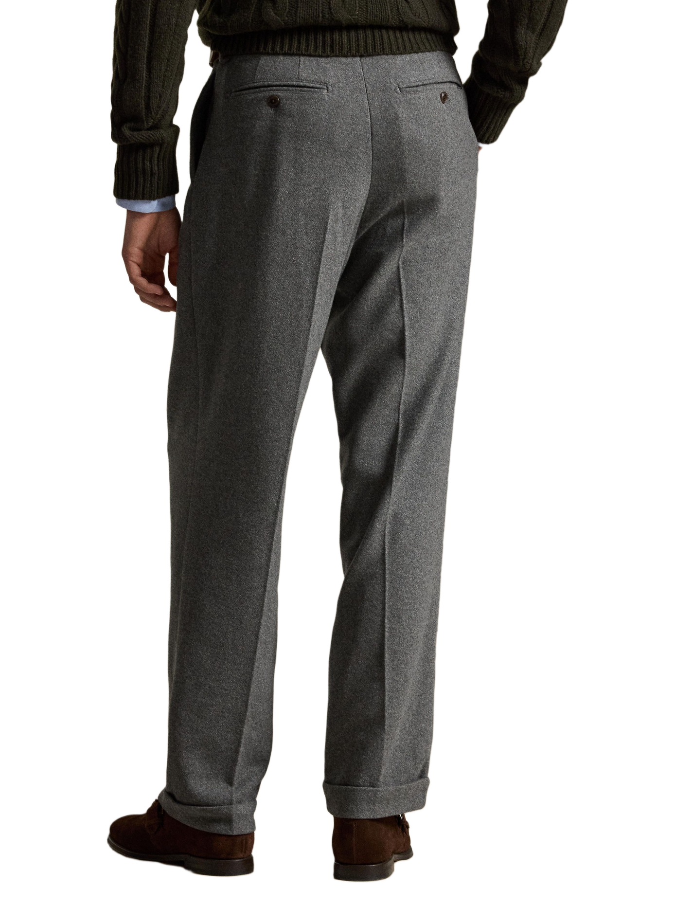 Pantalon à pinces en laine mélangée POLO RALPH LAUREN Gris