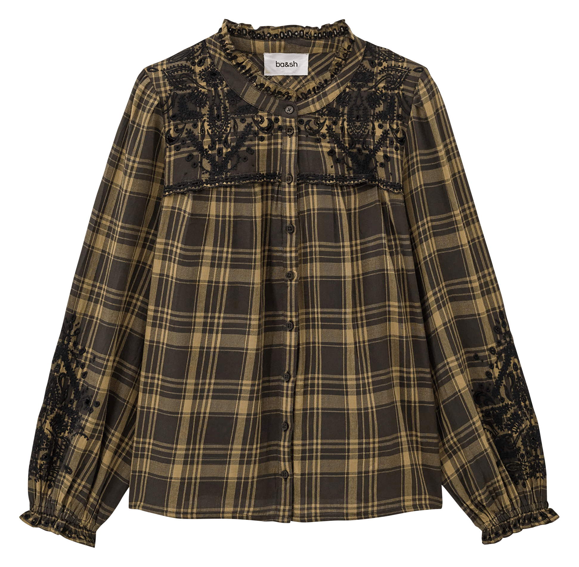 Chemise oversize en coton kaela BA&SH Kaki