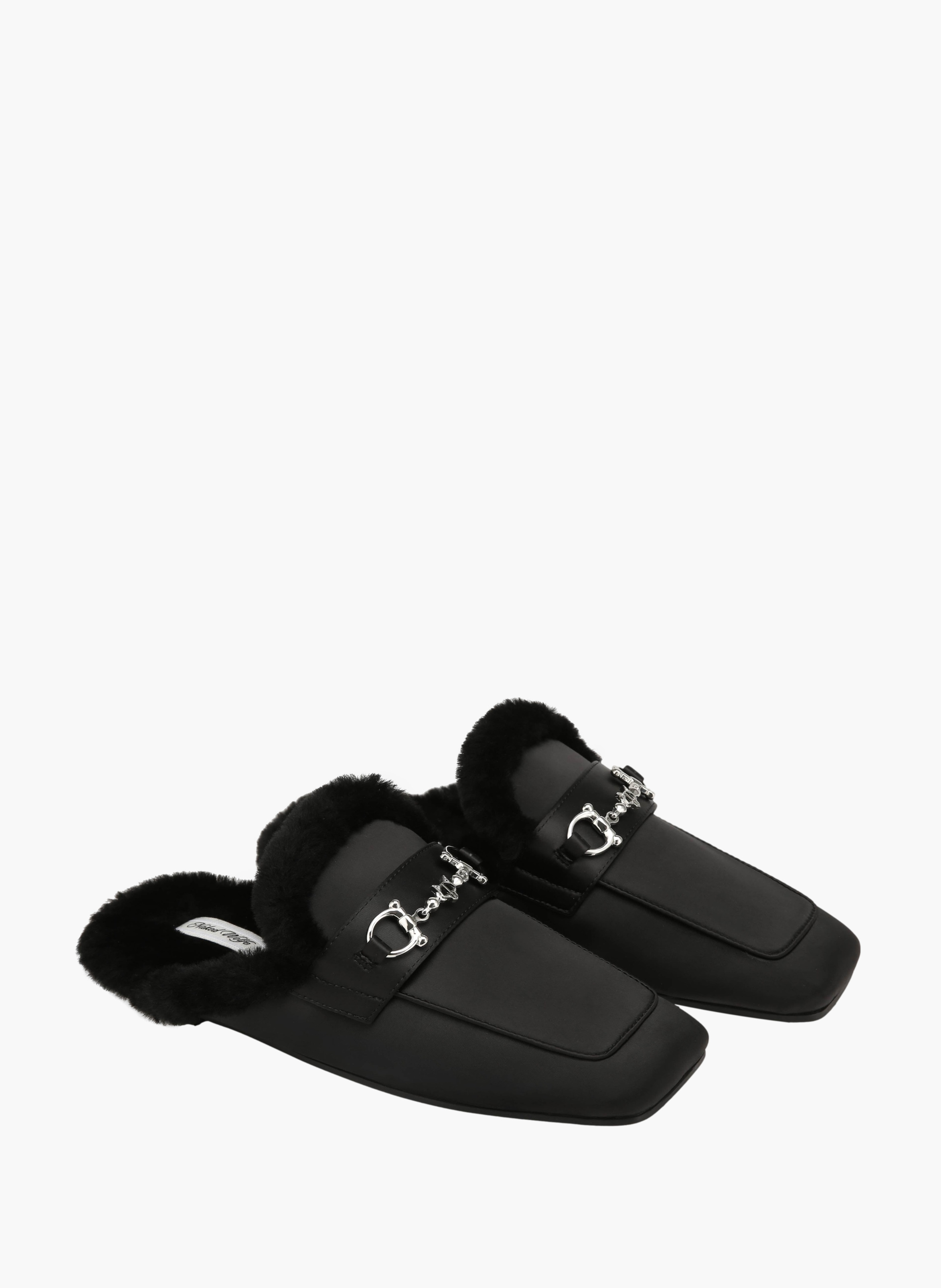 Berkley-mocassins van satijn NAKED WOLFE Zwart