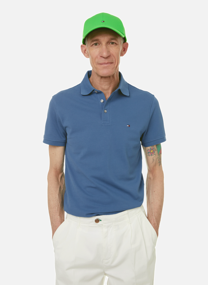 Organic cotton piqué slim-fit polo shirt TOMMY HILFIGER