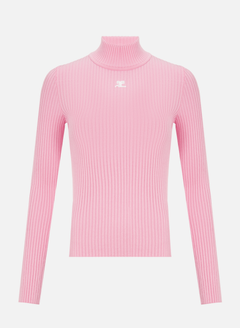 Reissue ribbed high-neck sweater RoseCOURRÈGES 