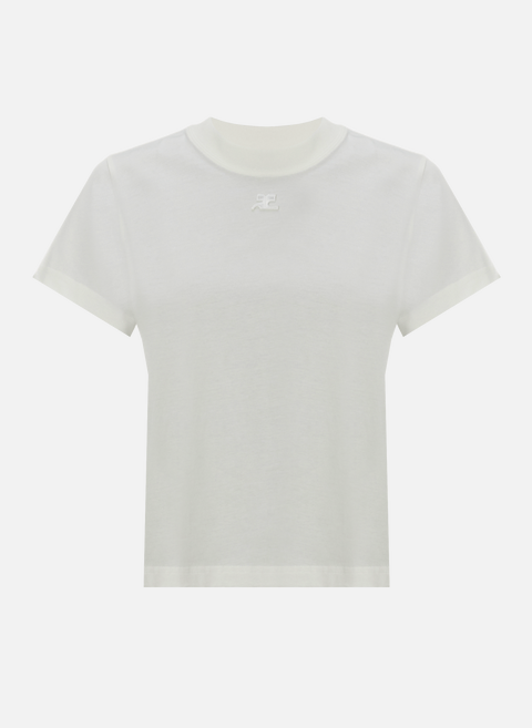 T-shirt en coton BlancCOURRÈGES 