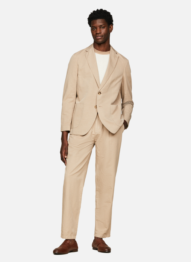 Straight-fit cotton and linen blazer TOMMY HILFIGER