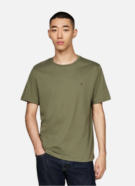 Cotton T-shirt Green by TOMMY HILFIGER TOMMY HILFIGER Cotton T-shirt Green