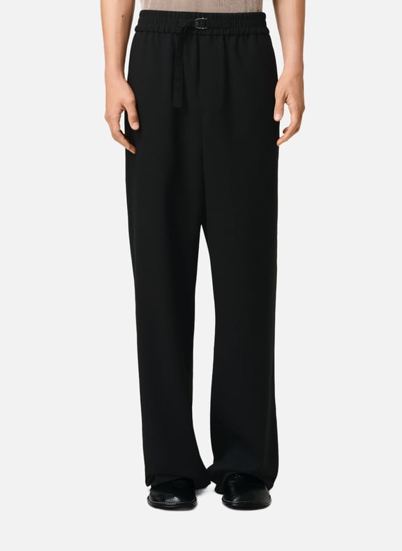 Pantalon droit taille elastiquée Noir by AMI PARIS AMI PARIS Pantalon droit taille elastiquée Noir