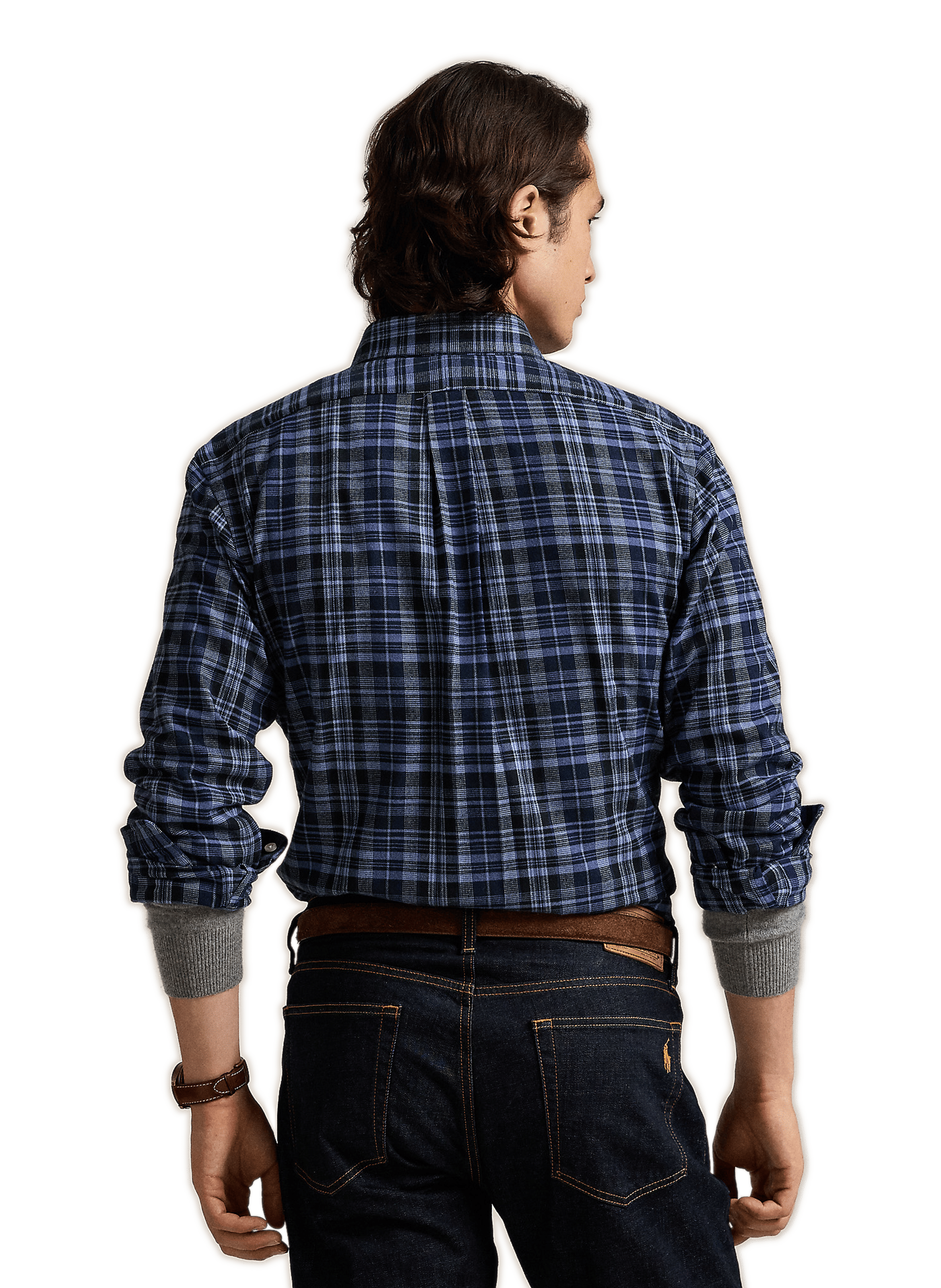 Chemise en coton mélangé  POLO RALPH LAUREN Bleu