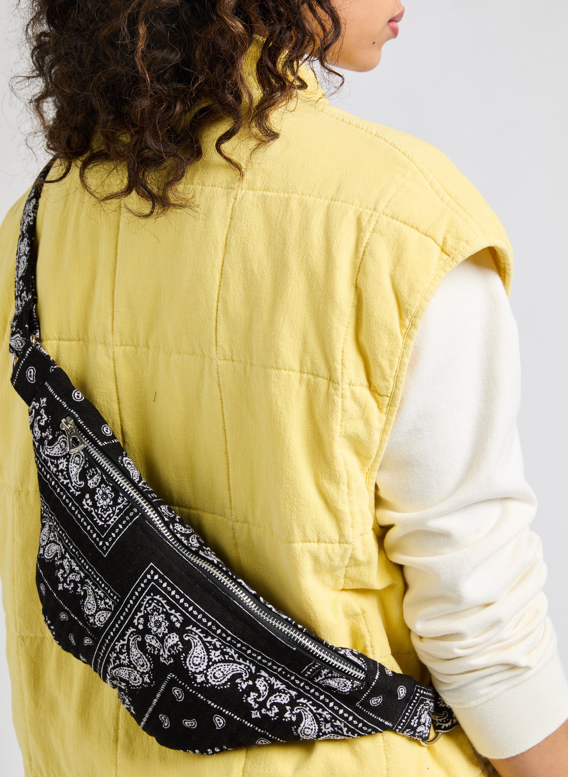 Banane en tissu motif jacquard AU PRINTEMPS PARIS Noir