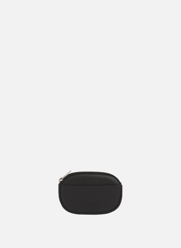 Porte monnaie zippé charles en cuir grainé Noir by LE TANNEUR LE TANNEUR Porte monnaie zippé charles en cuir grainé Noir