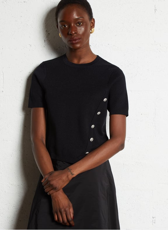 Pull oversize col rond Noir by IKKS IKKS Pull oversize col rond Noir