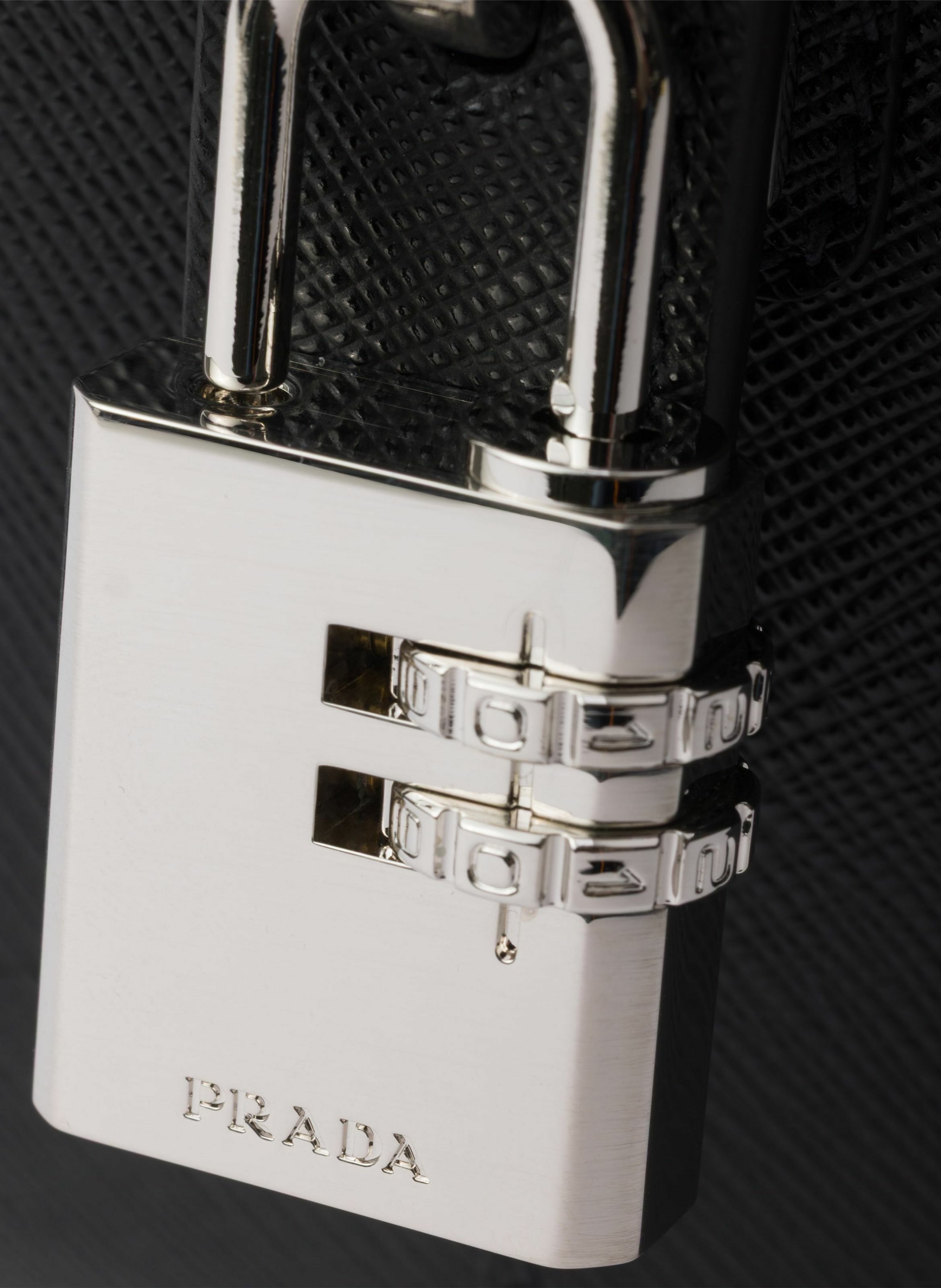 Mallette en cuir saffiano PRADA Noir