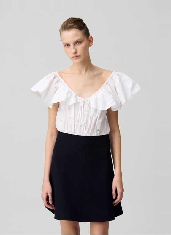 Robe courte col dégradé en coton Multicolore by CLAUDIE PIERLOT CLAUDIE PIERLOT Robe courte col dégradé en coton Multicolore