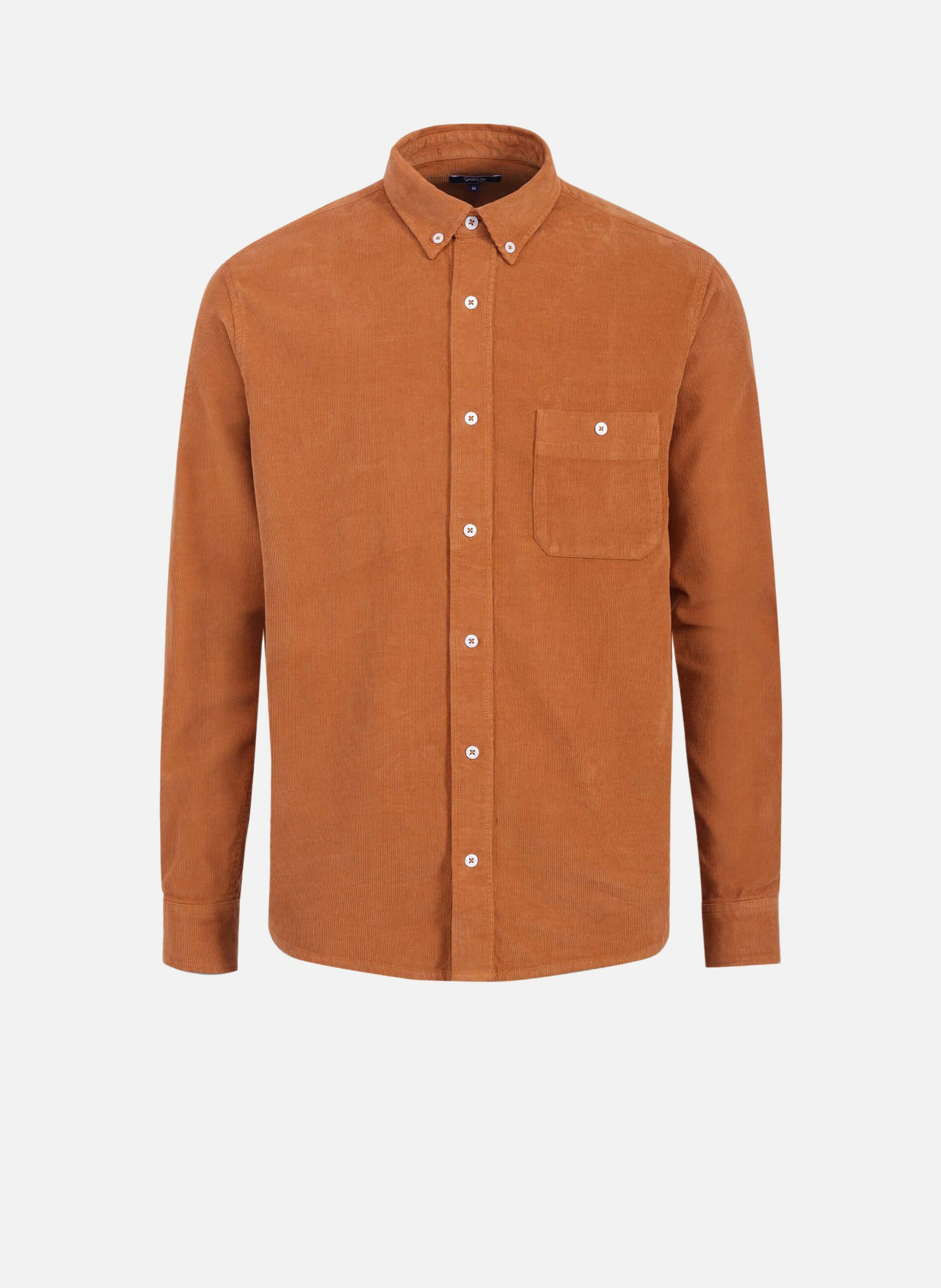 Chemise  en velours côtelé GILI'S Marron