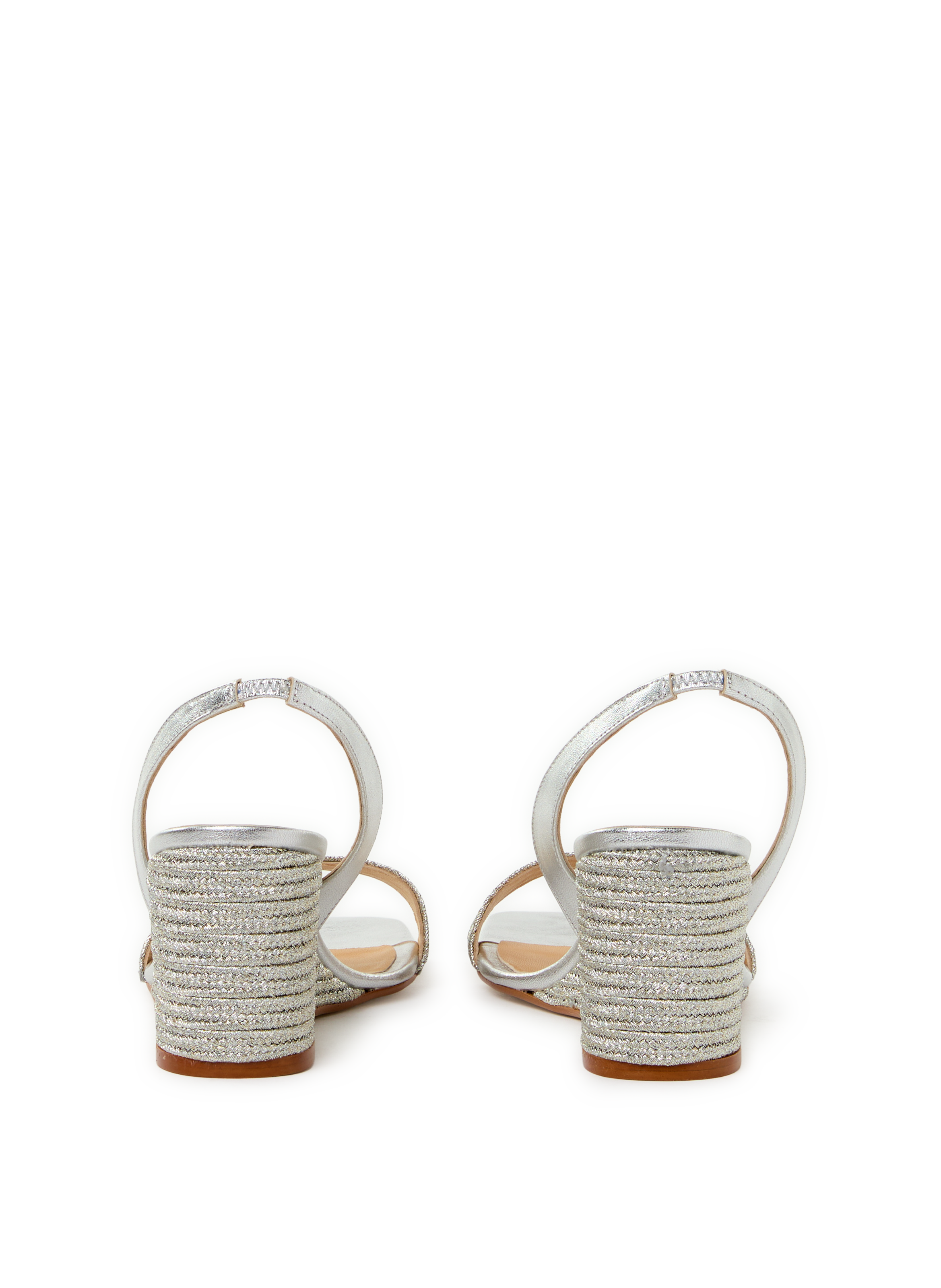 Slingbacks compensées Barby CASTANER Argent