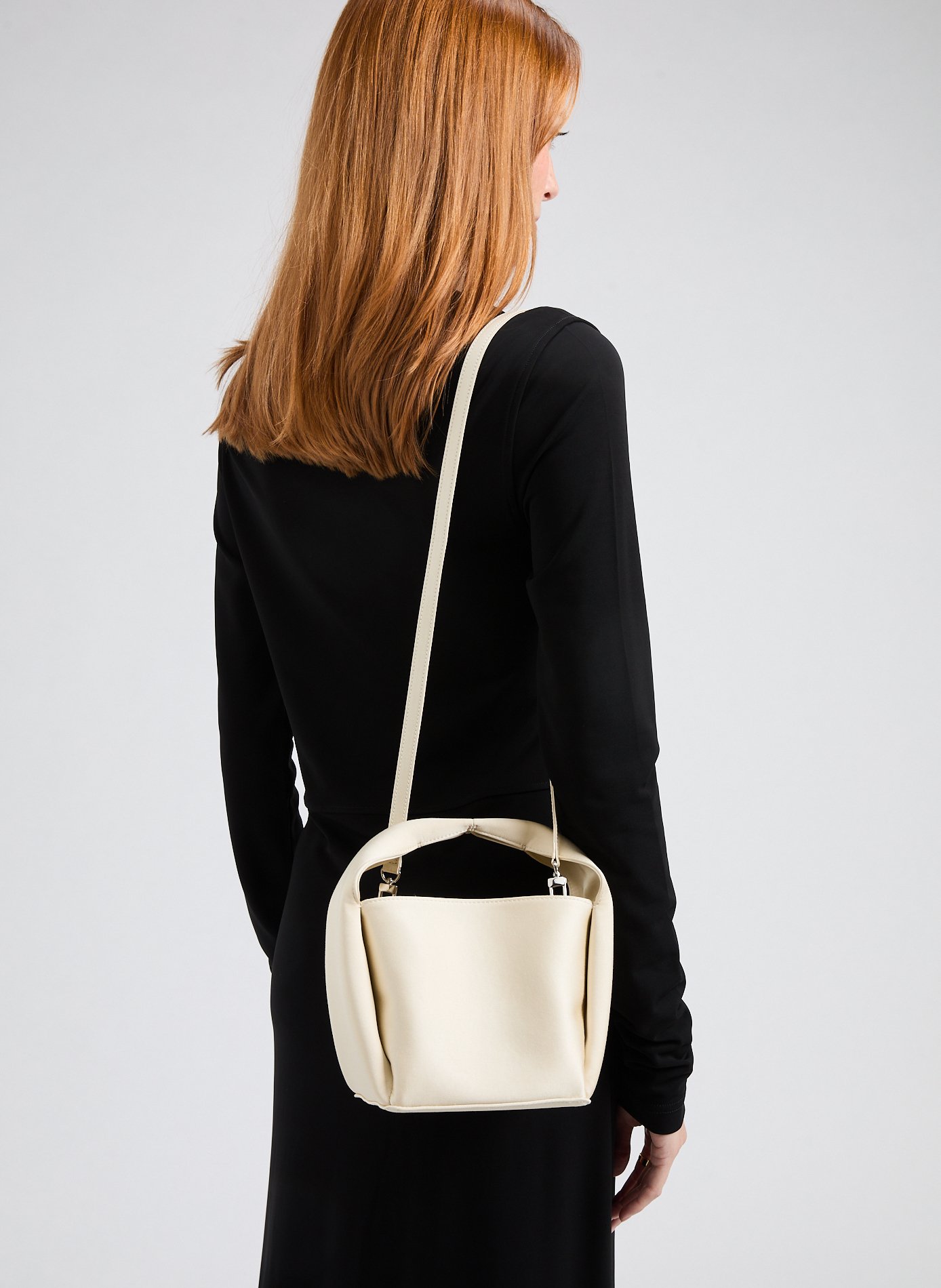 Small satin bucket bag TOTEME Beige