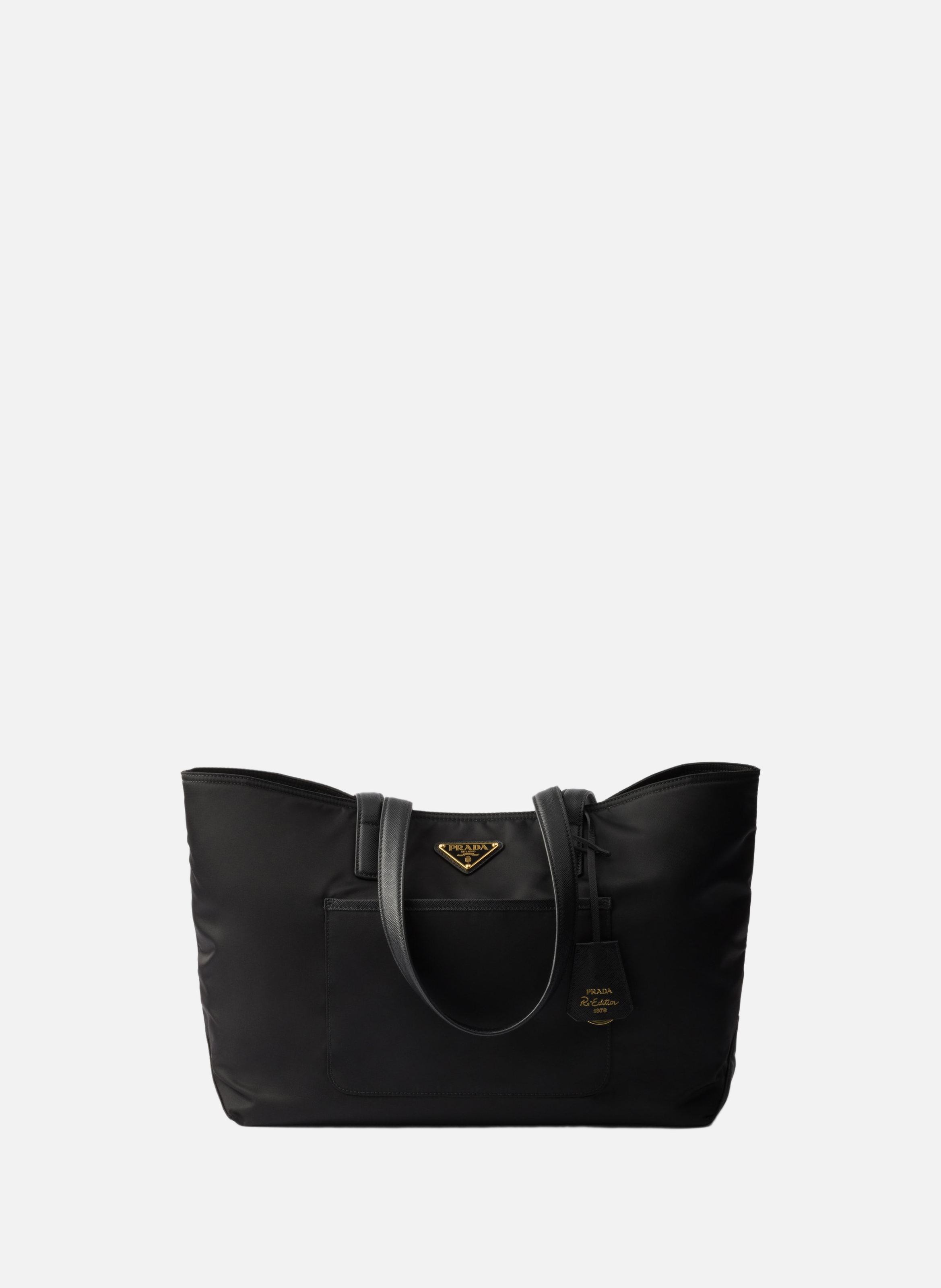 Cabas prada re-edition 1978 en re-nylon et cuir sa PRADA Noir